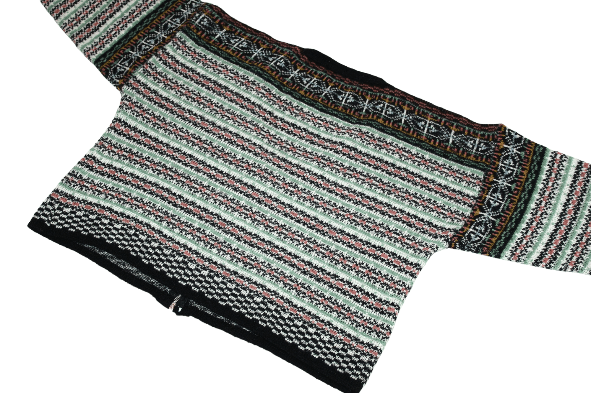 Homespun Knitwear Jacquard Paris Wool Blend Native Pattern Oversize Cardigan Size M / US 6-8 / IT 42-44 - 11 Thumbnail