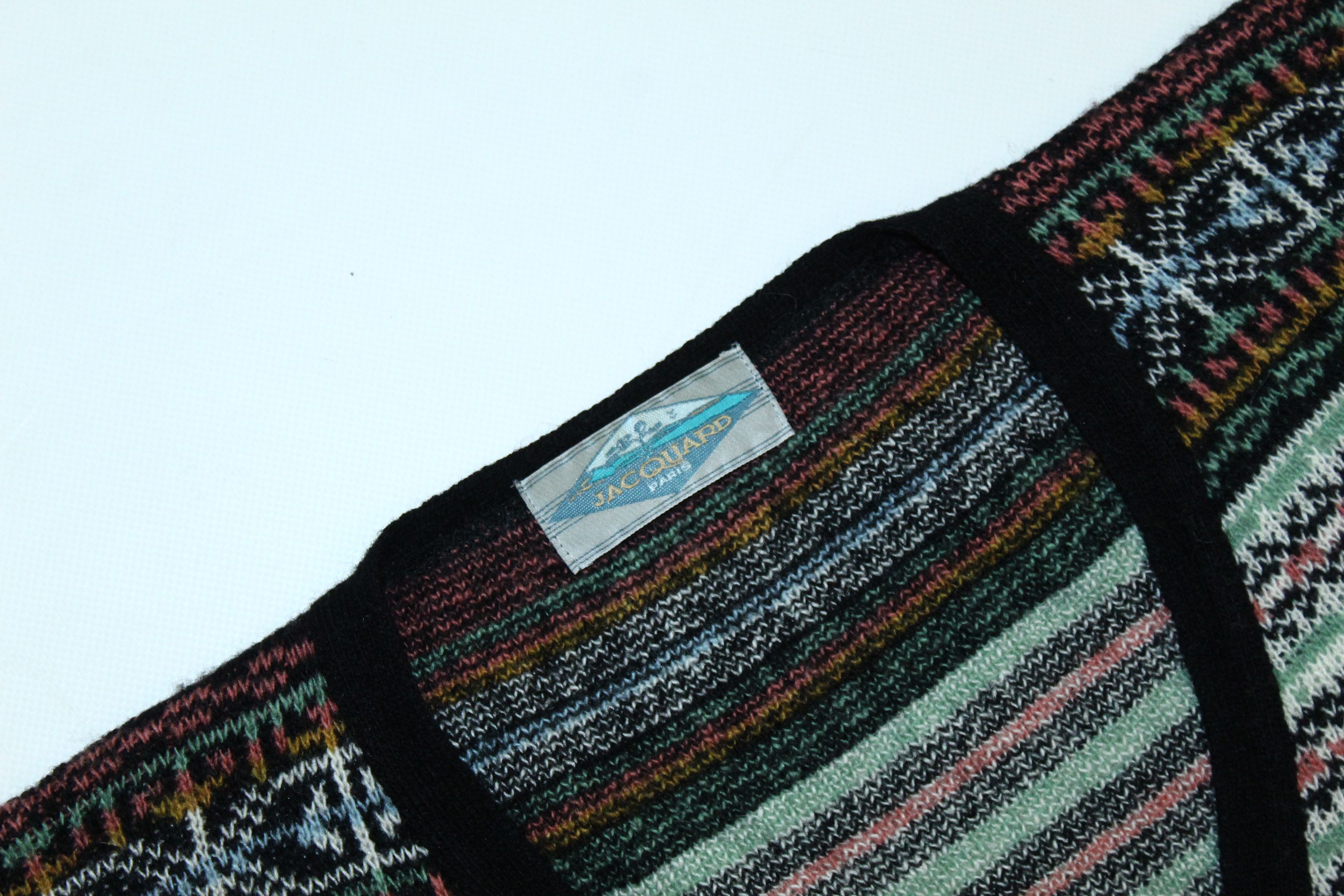 Homespun Knitwear Jacquard Paris Wool Blend Native Pattern Oversize Cardigan Size M / US 6-8 / IT 42-44 - 7 Thumbnail