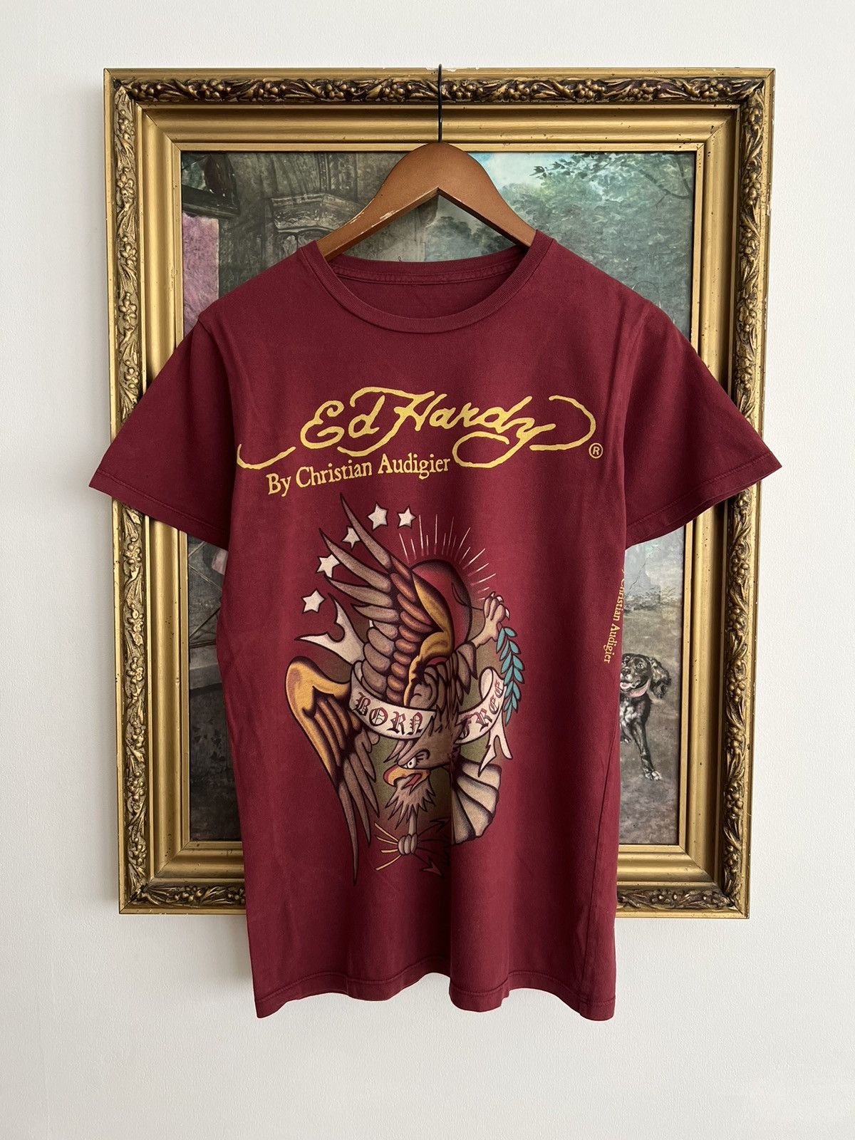 Christian Audigier Ed Hardy Christian Audigier Eagle Streetwear Red Tee Size US S / EU 44-46 / 1 - 1 Thumbnail