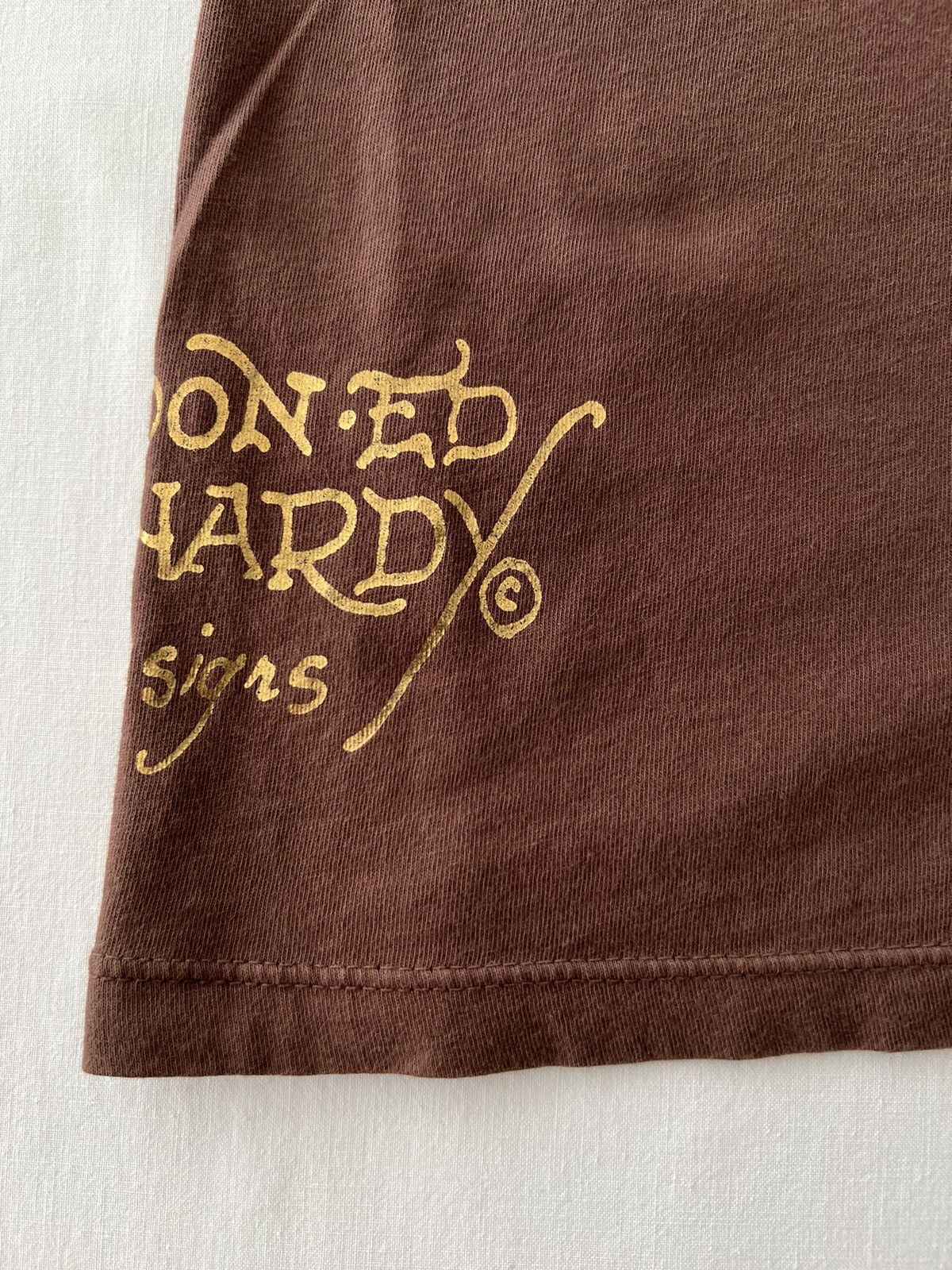 Christian Audigier Ed Hardy Christian Audigier Skull Streetwear Brown Tee Size US L / EU 52-54 / 3 - 10 Thumbnail