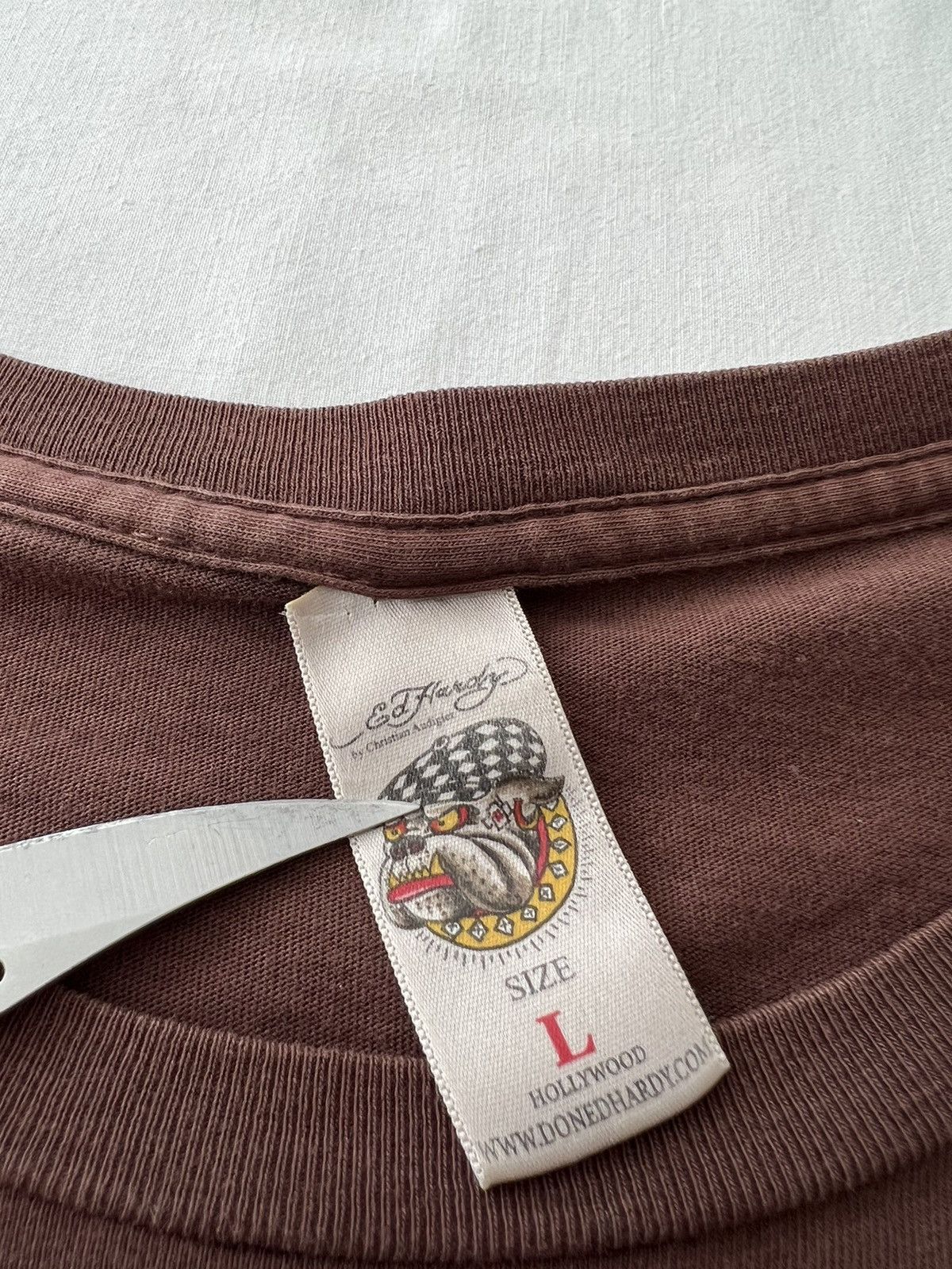 Christian Audigier Ed Hardy Christian Audigier Skull Streetwear Brown Tee Size US L / EU 52-54 / 3 - 7 Thumbnail
