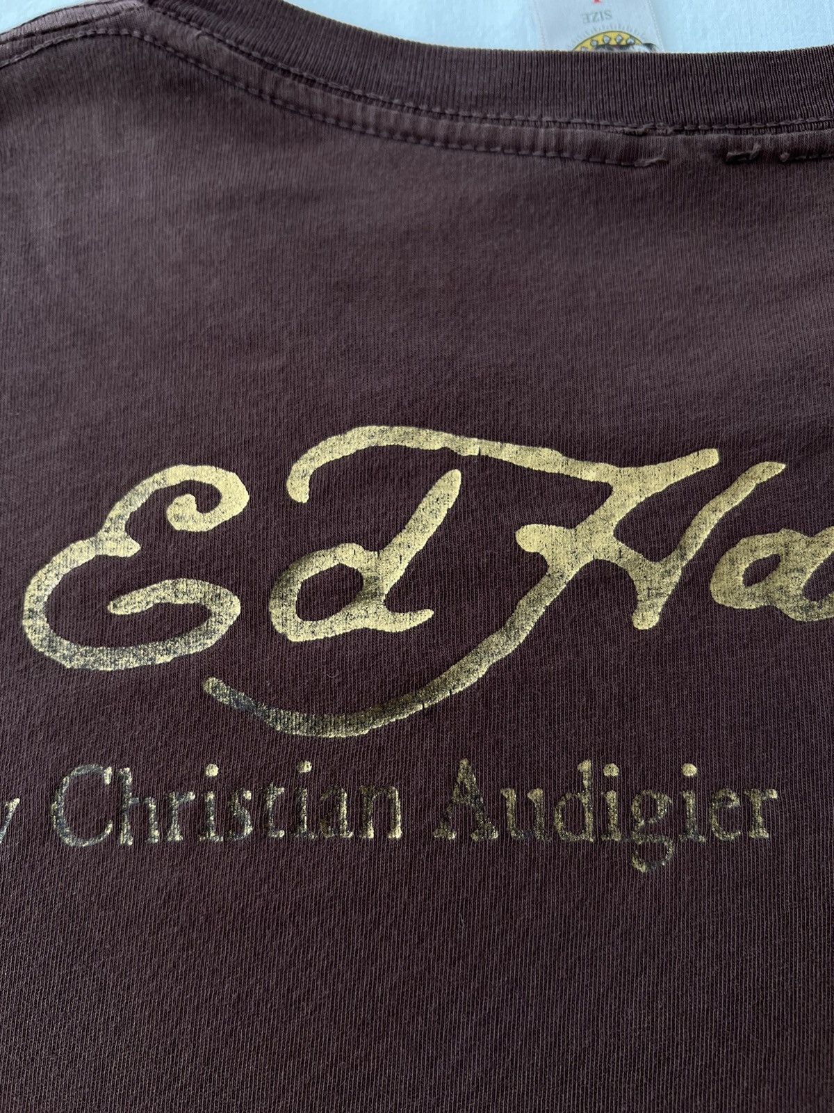 Christian Audigier Ed Hardy Christian Audigier Skull Streetwear Brown Tee Size US L / EU 52-54 / 3 - 9 Thumbnail