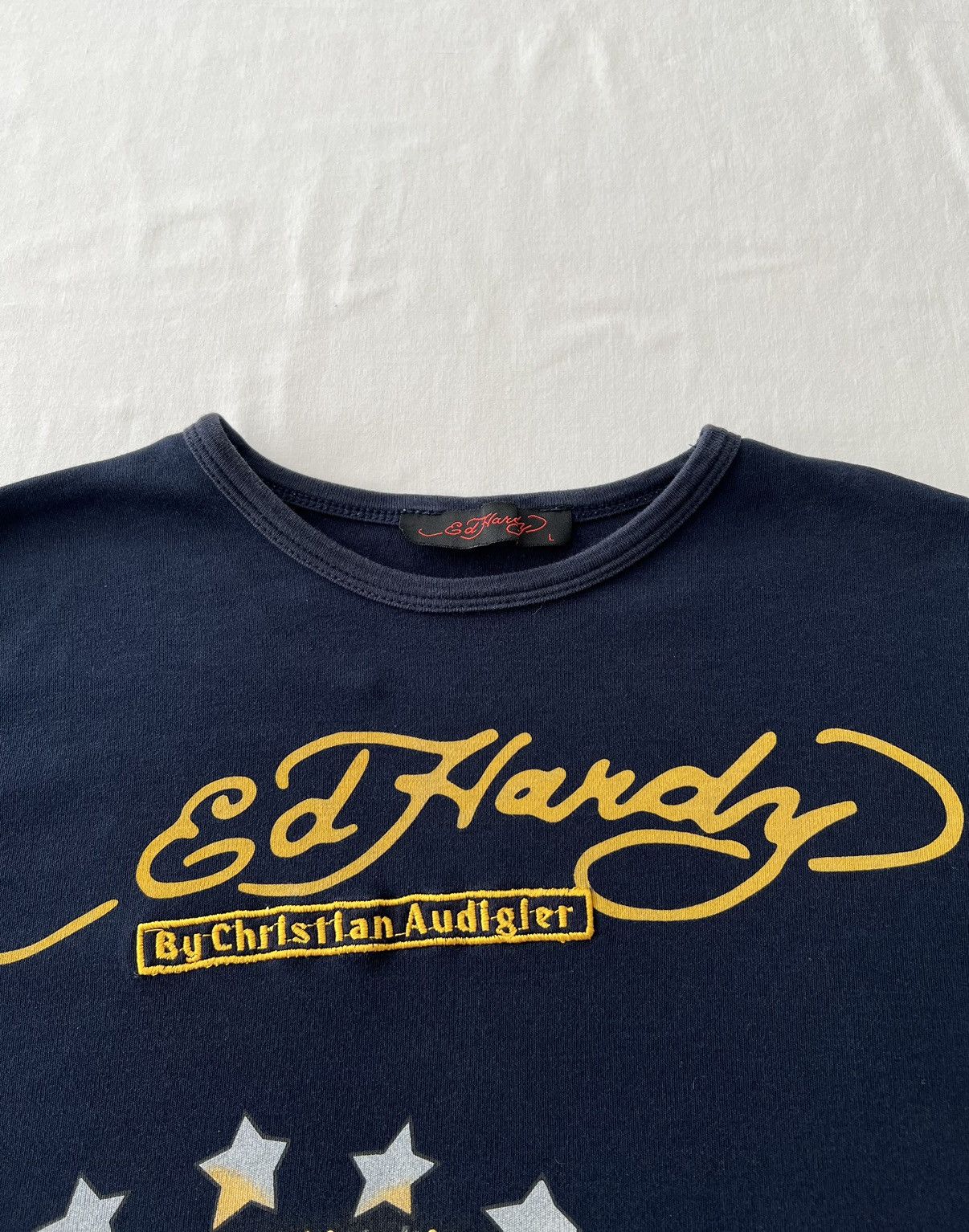 Christian Audigier Ed Hardy Christian Audigier Eagle Streetwear Navy Tee Size US L / EU 52-54 / 3 - 5 Thumbnail
