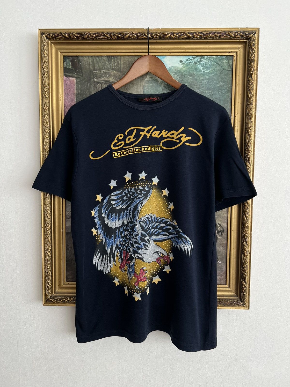Christian Audigier Ed Hardy Christian Audigier Eagle Streetwear Navy Tee Size US L / EU 52-54 / 3 - 1 Thumbnail
