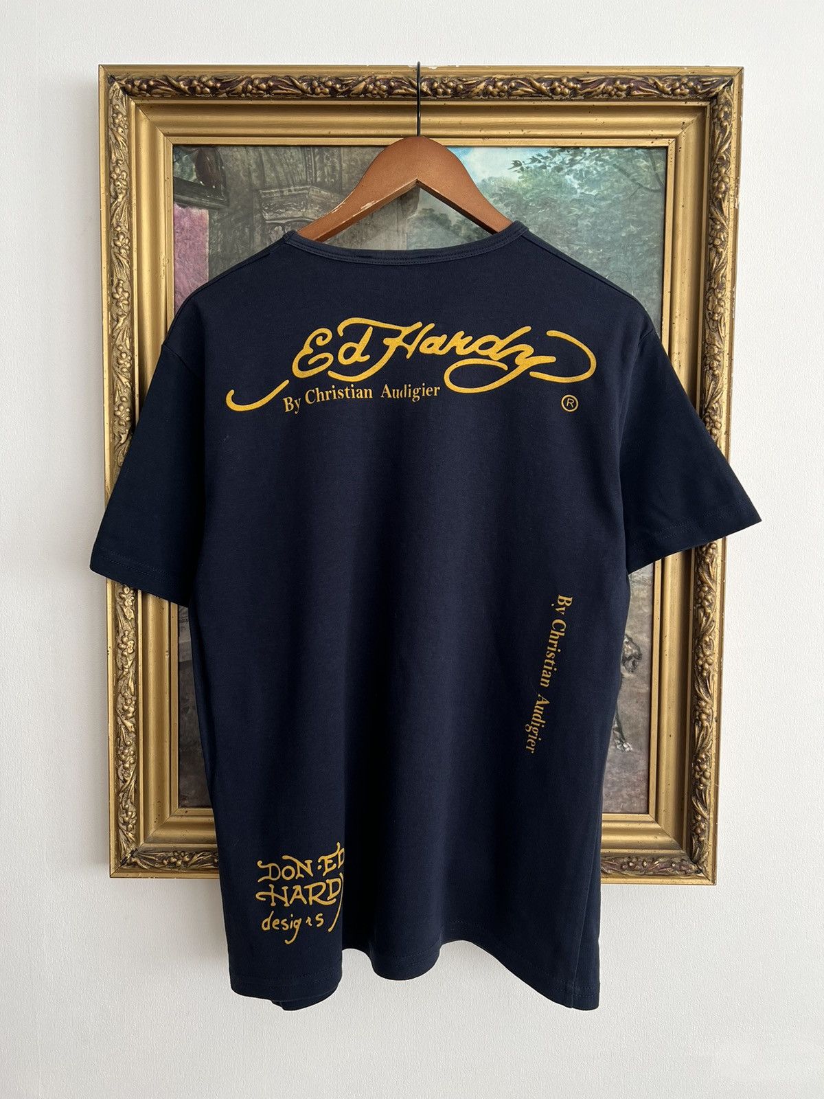 Christian Audigier Ed Hardy Christian Audigier Eagle Streetwear Navy Tee Size US L / EU 52-54 / 3 - 2 Thumbnail