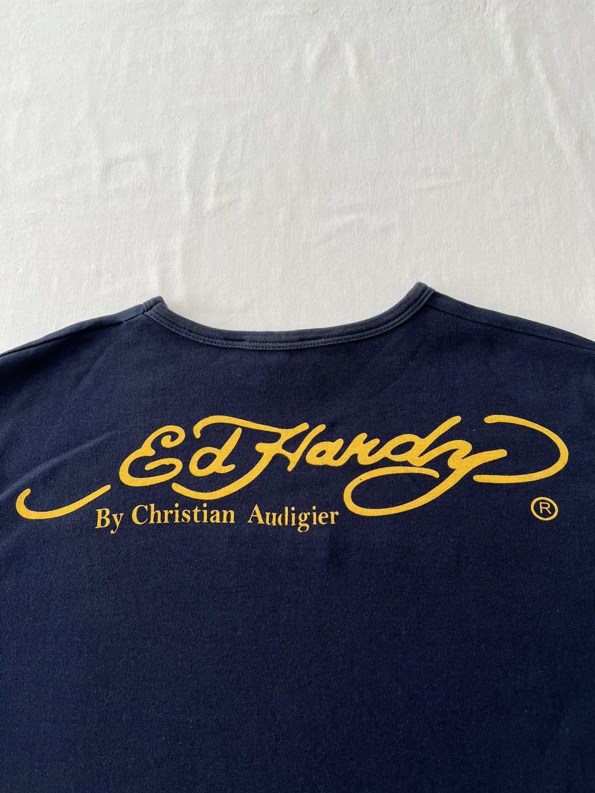 Christian Audigier Ed Hardy Christian Audigier Eagle Streetwear Navy Tee Size US L / EU 52-54 / 3 - 10 Thumbnail