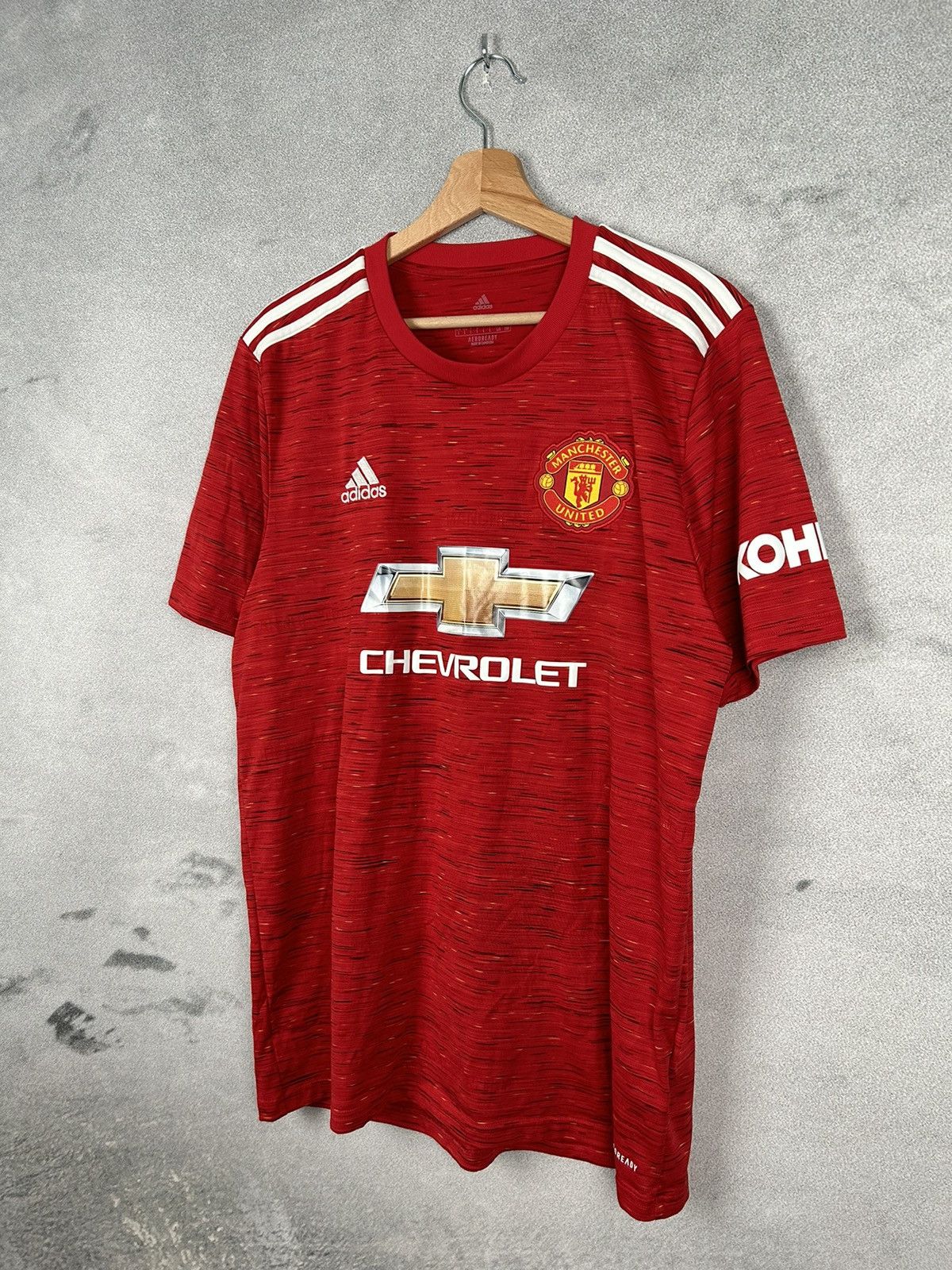 Adidas Manchester United 2020/2021 Soccer Jersey Football Size US L / EU 52-54 / 3 - 2 Thumbnail