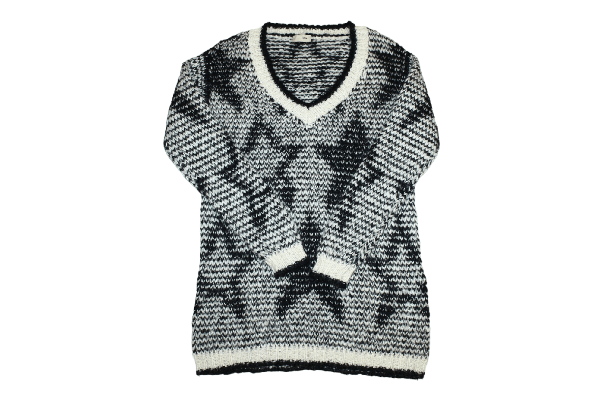 TWINSET SCEE by Twin-Set Stars Pattern Chunky Knit Mohair Sweater Size XS / US 0-2 / IT 36-38 - 1 Thumbnail