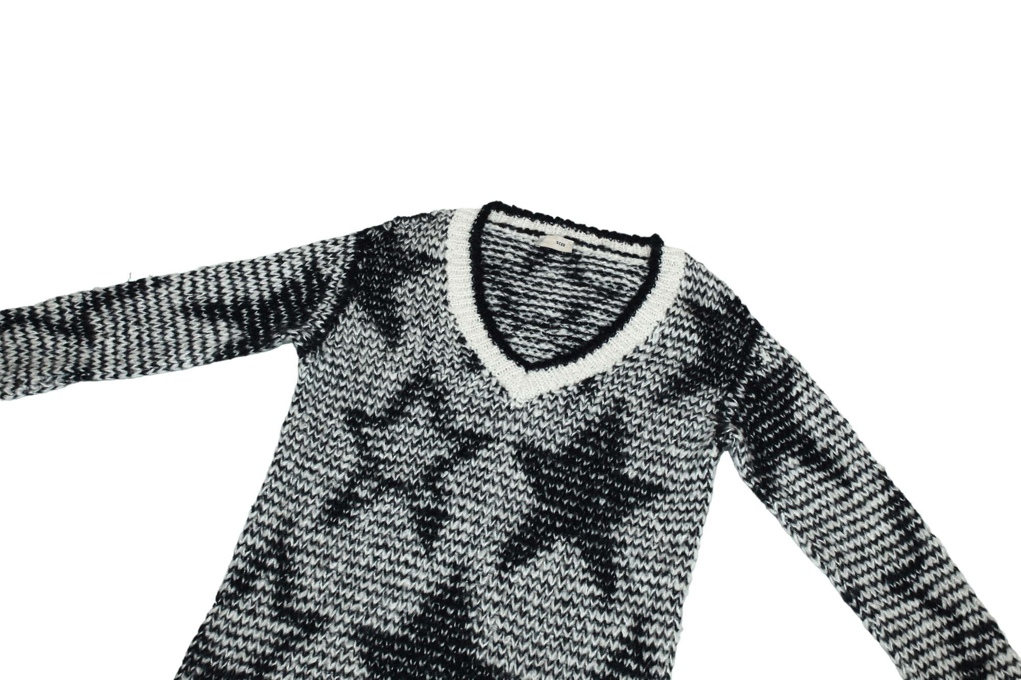 TWINSET SCEE by Twin-Set Stars Pattern Chunky Knit Mohair Sweater Size XS / US 0-2 / IT 36-38 - 5 Thumbnail