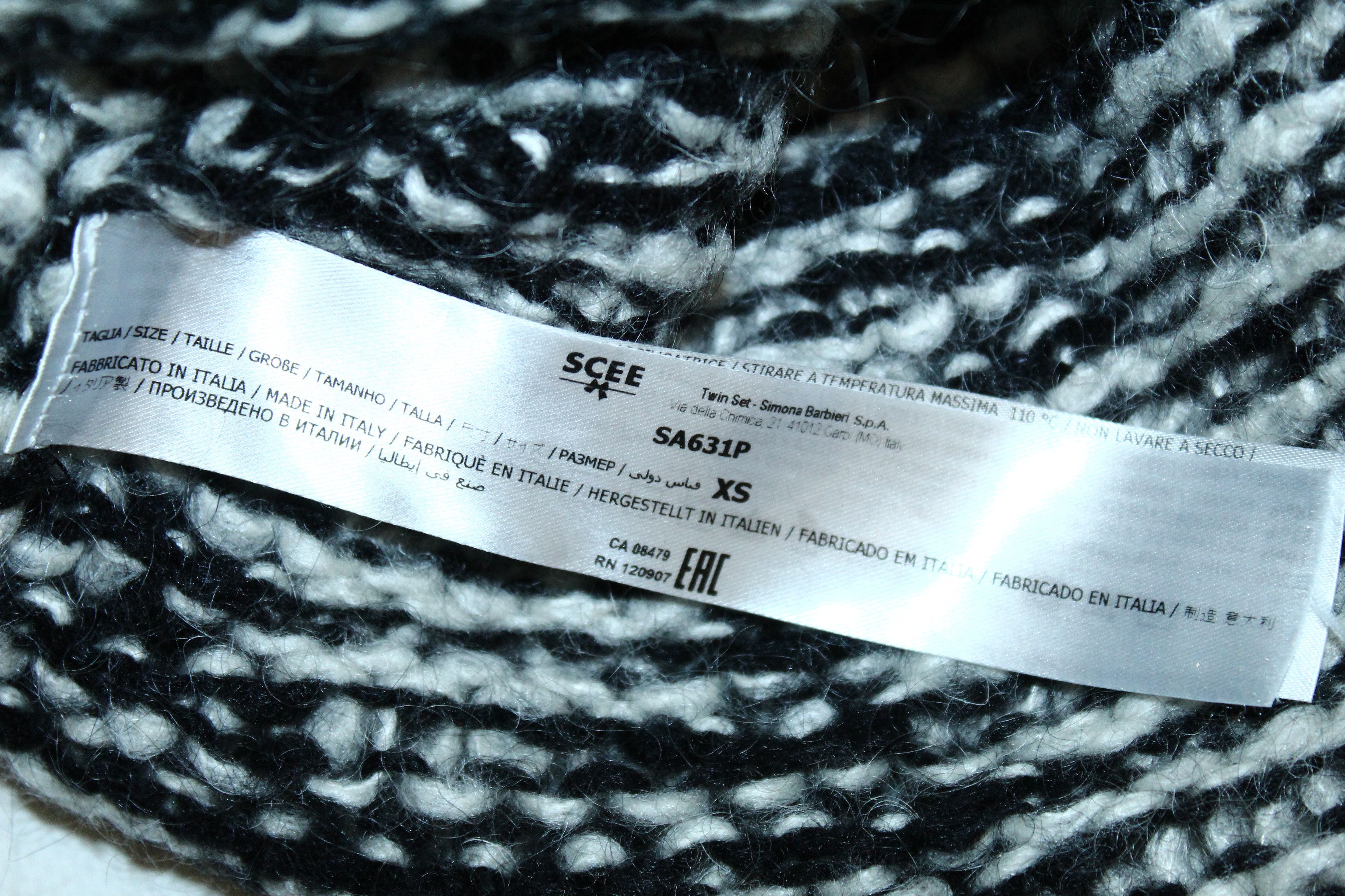 TWINSET SCEE by Twin-Set Stars Pattern Chunky Knit Mohair Sweater Size XS / US 0-2 / IT 36-38 - 10 Thumbnail
