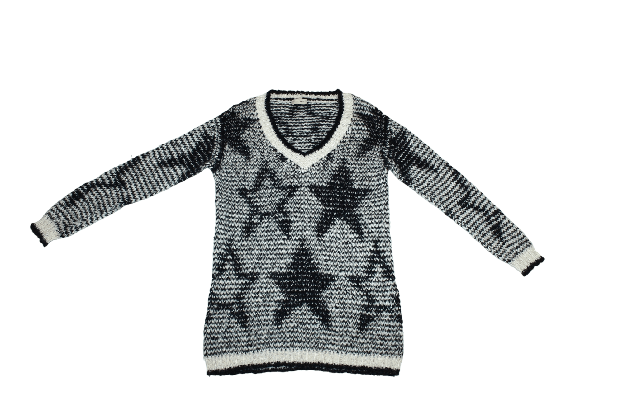 TWINSET SCEE by Twin-Set Stars Pattern Chunky Knit Mohair Sweater Size XS / US 0-2 / IT 36-38 - 4 Thumbnail