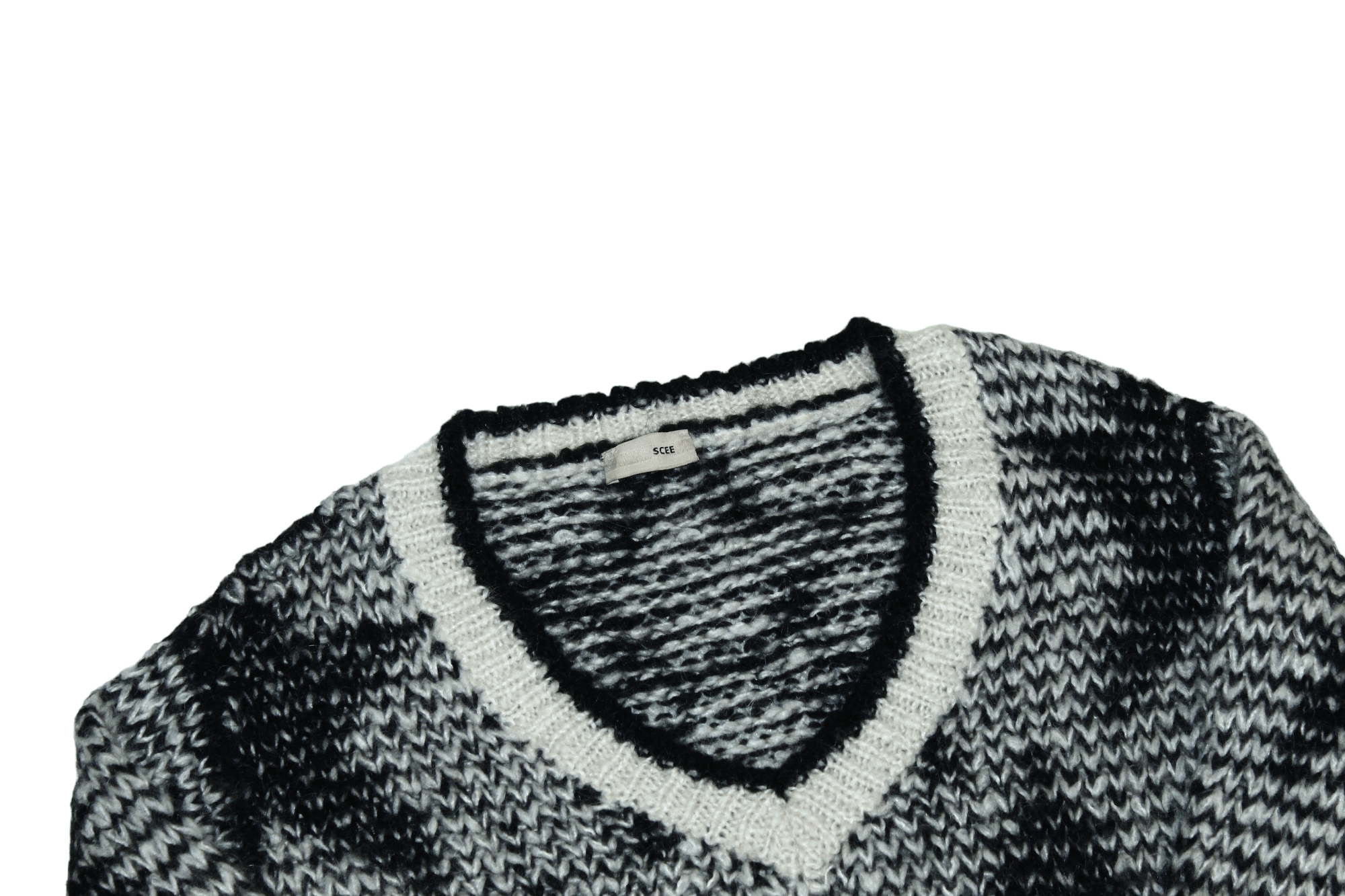 TWINSET SCEE by Twin-Set Stars Pattern Chunky Knit Mohair Sweater Size XS / US 0-2 / IT 36-38 - 3 Thumbnail