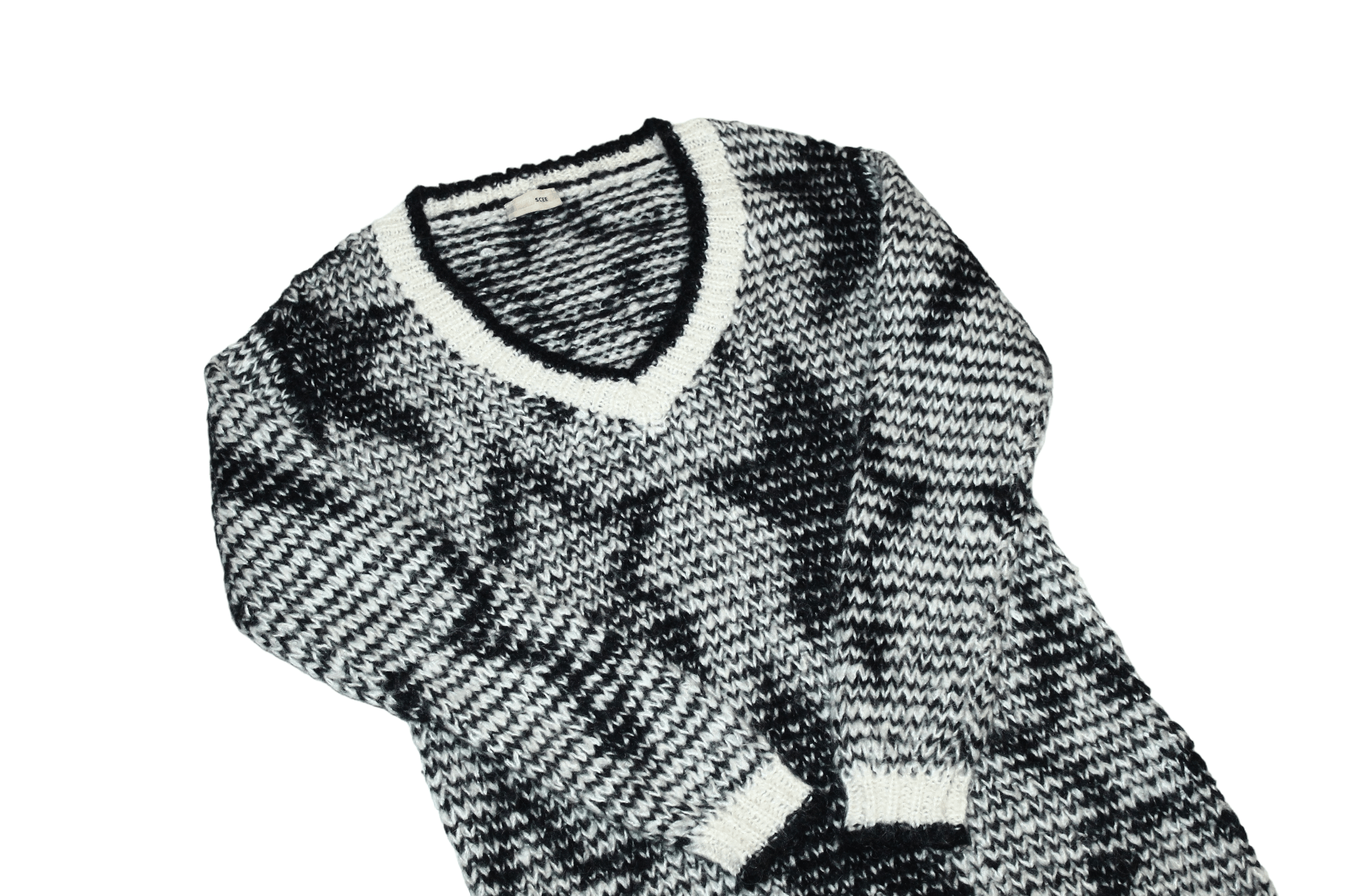 TWINSET SCEE by Twin-Set Stars Pattern Chunky Knit Mohair Sweater Size XS / US 0-2 / IT 36-38 - 2 Thumbnail