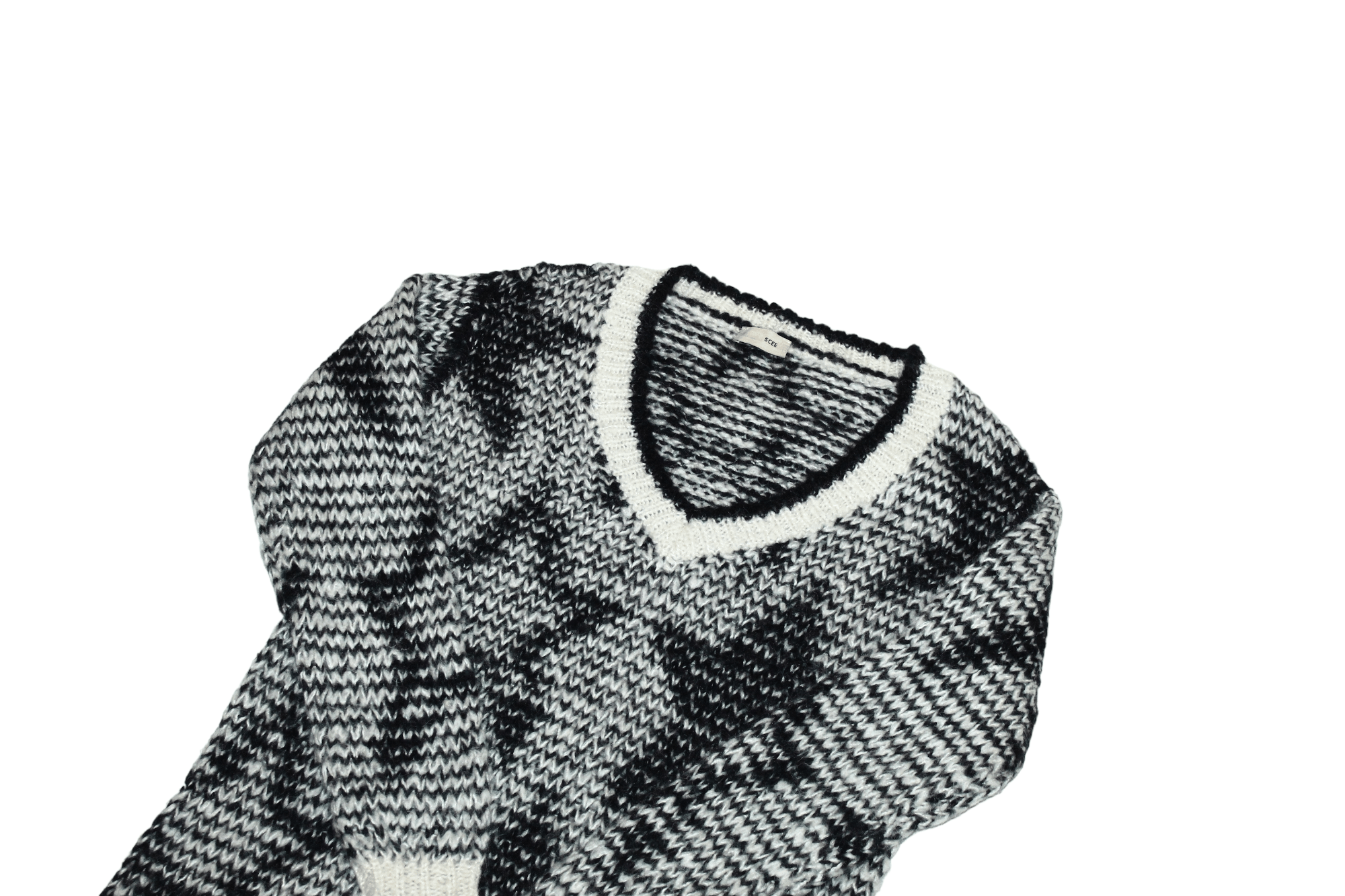 TWINSET SCEE by Twin-Set Stars Pattern Chunky Knit Mohair Sweater Size XS / US 0-2 / IT 36-38 - 6 Thumbnail