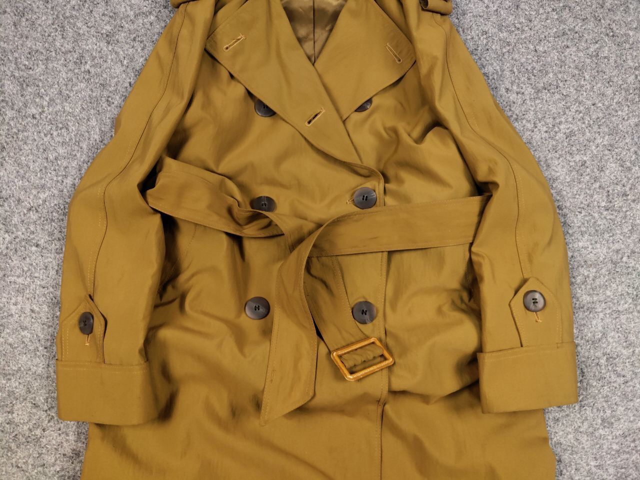 Christian Dior Monsieur Vintage 90's Christian Dior Yellow Gold Trench Coat Jacket Size M / US 6-8 / IT 42-44 - 11 Thumbnail