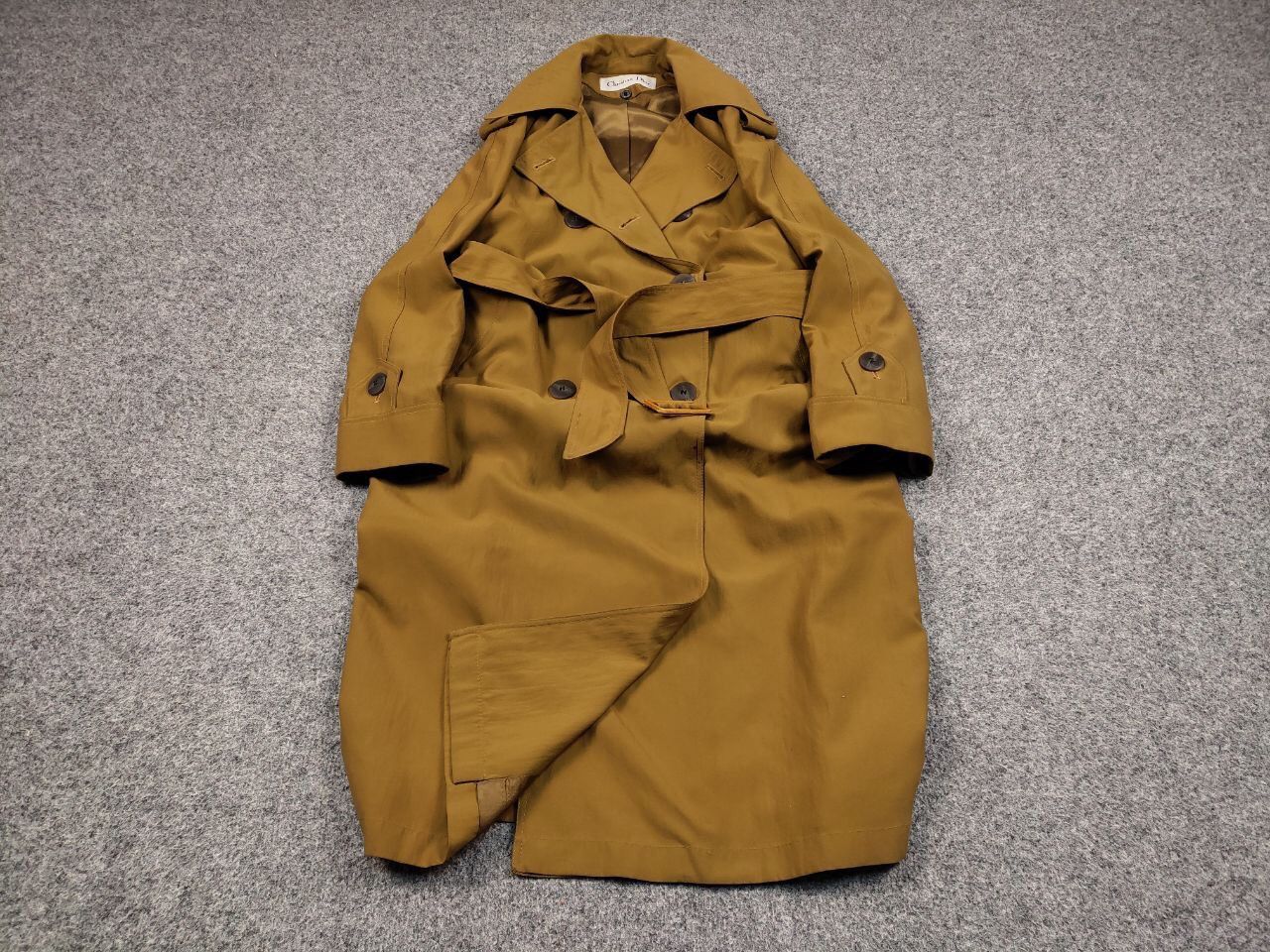 Christian Dior Monsieur Vintage 90's Christian Dior Yellow Gold Trench Coat Jacket Size M / US 6-8 / IT 42-44 - 2 Thumbnail