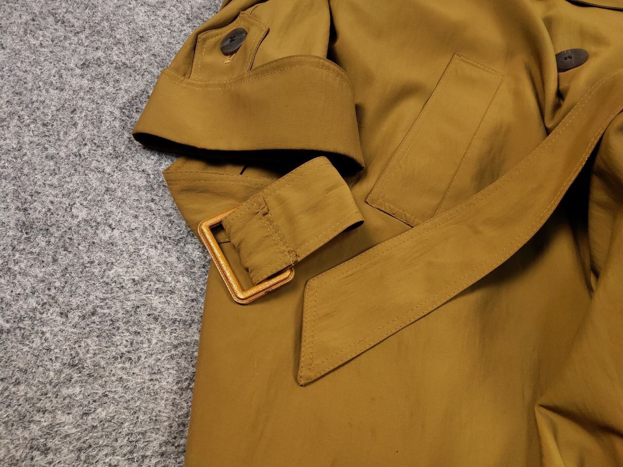 Christian Dior Monsieur Vintage 90's Christian Dior Yellow Gold Trench Coat Jacket Size M / US 6-8 / IT 42-44 - 19 Thumbnail