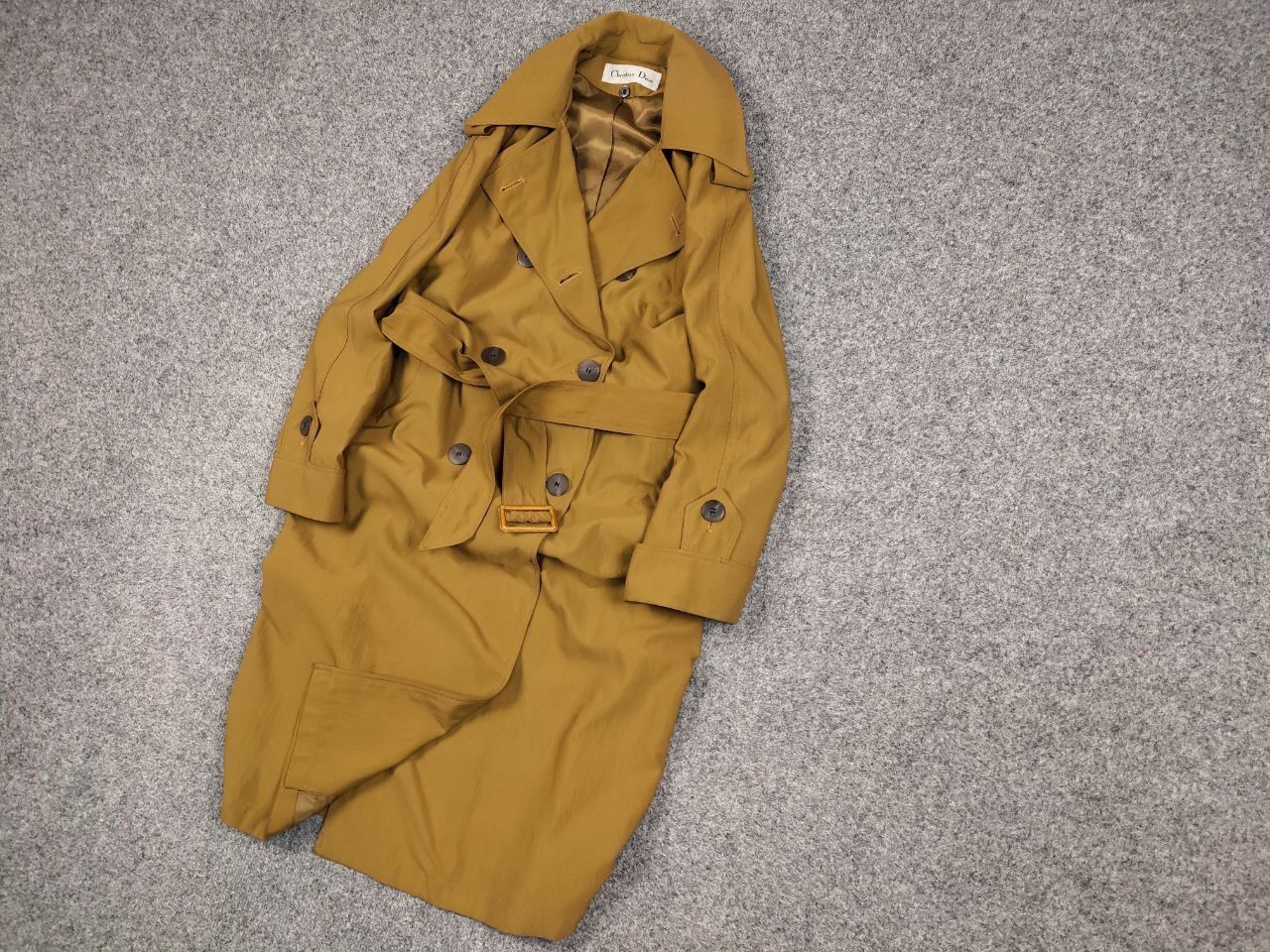 Christian Dior Monsieur Vintage 90's Christian Dior Yellow Gold Trench Coat Jacket Size M / US 6-8 / IT 42-44 - 3 Thumbnail