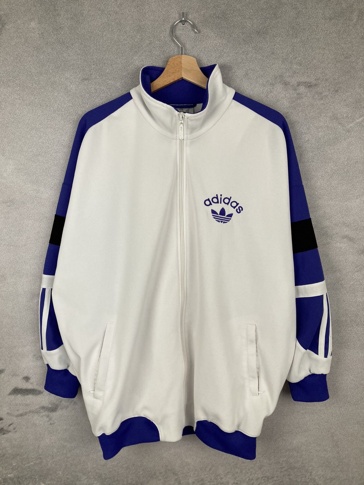 Adidas Vintage Adidas 90s Zip Sweatshirt Retro 3Stripes Logo Size US L / EU 52-54 / 3 - 1 Thumbnail