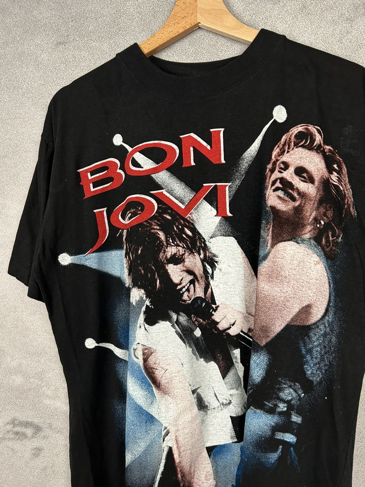 Band Tees Vintage Rock Band Tee Bon Jovi 90s Full Printed Metal Size US M / EU 48-50 / 2 - 3 Thumbnail