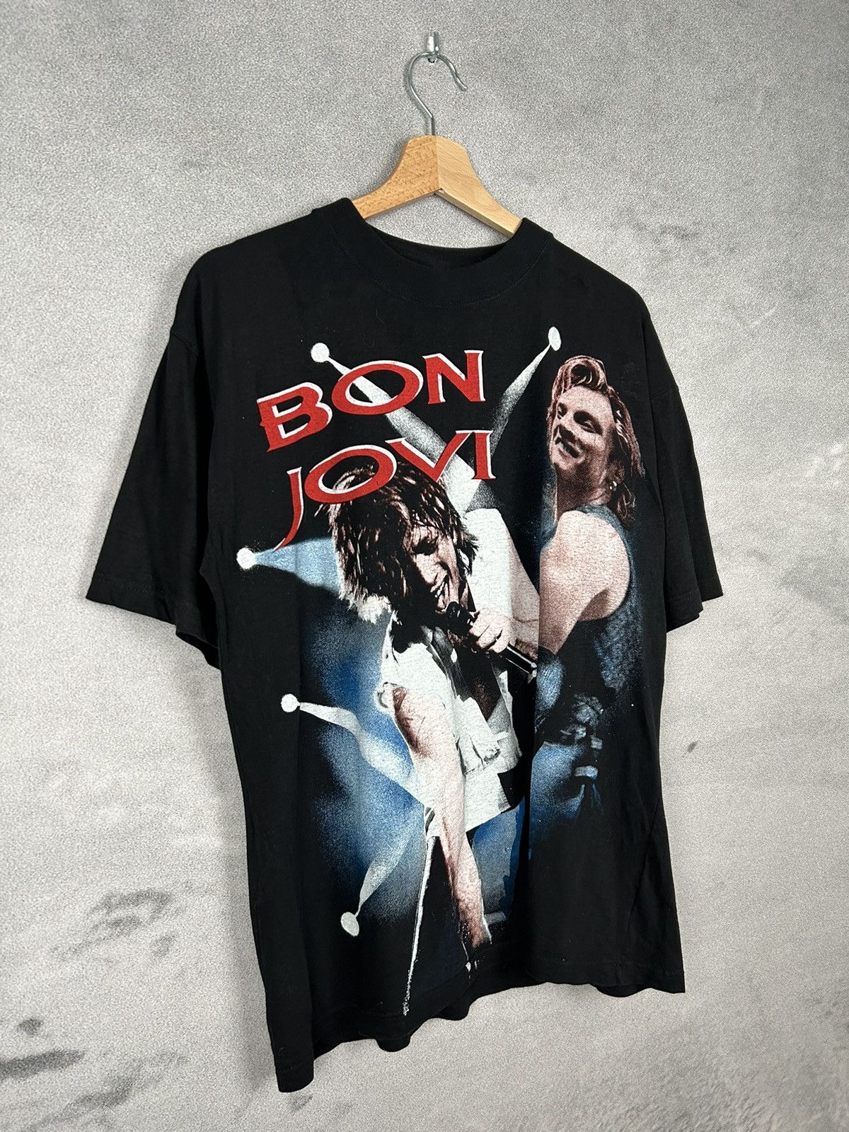 Band Tees Vintage Rock Band Tee Bon Jovi 90s Full Printed Metal Size US M / EU 48-50 / 2 - 5 Thumbnail