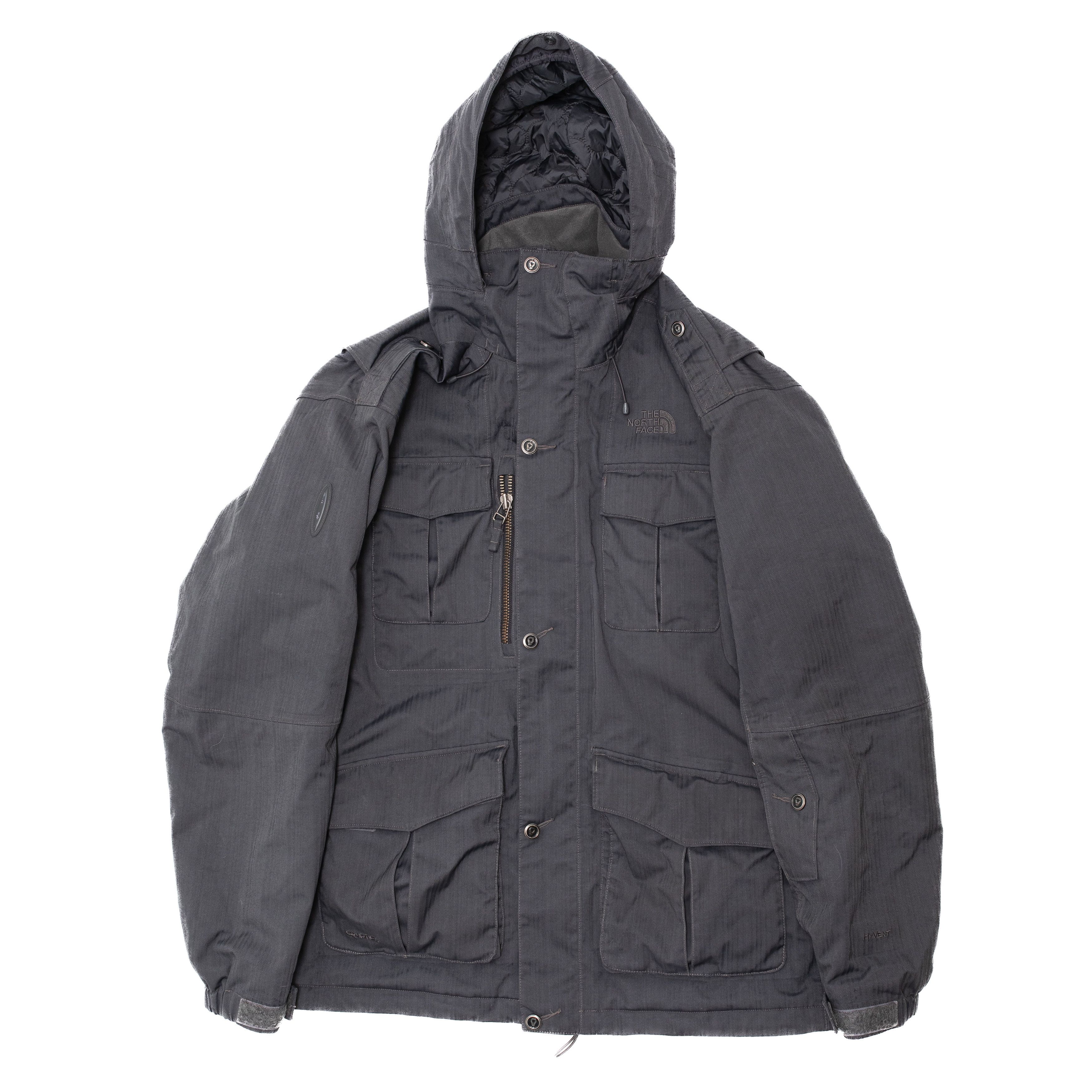 image of The North Face Cryptic Hyvent Ski Jacket in Grey, Men's (Size Large)