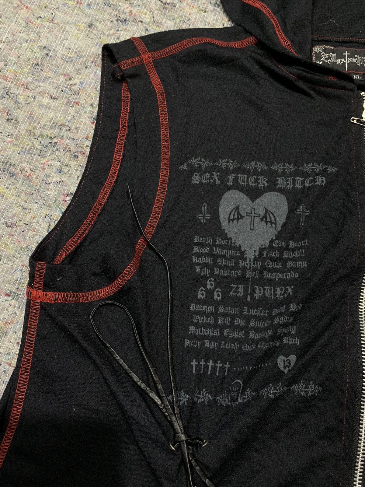 If Six Was Nine 💸BINDINGOFFER💸ZJ PUNX 666 DEVIL HOODIE Size US L / EU 52-54 / 3 - 3 Thumbnail