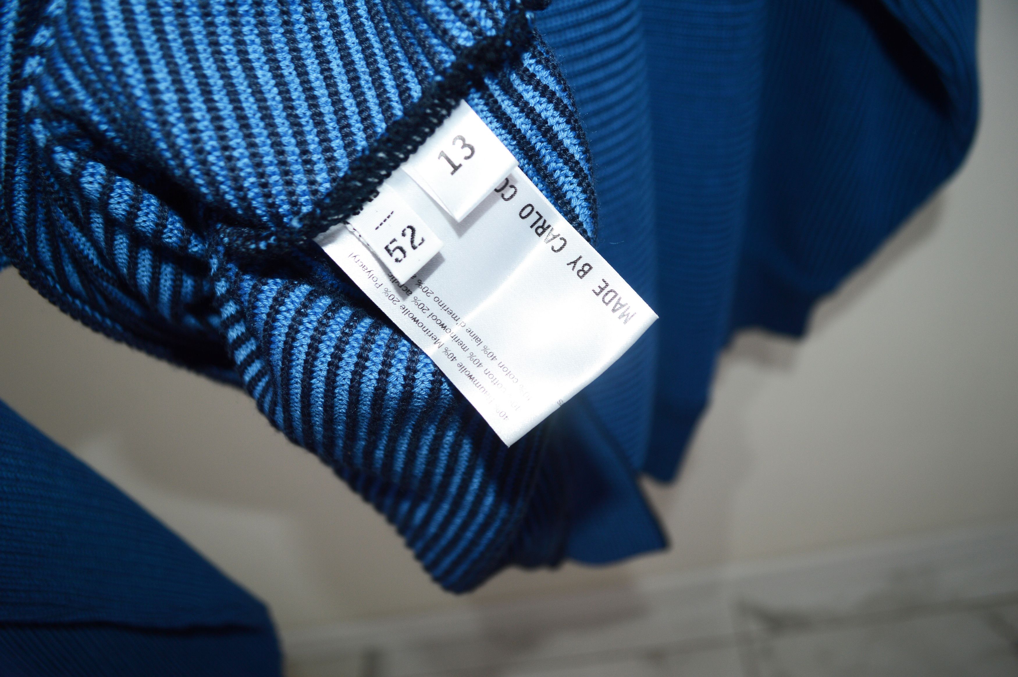 Carlo Colucci Carlo Colucci 1/4 Zip Rib Wool Belnd Pullover Sweater Size US XXL / EU 58 / 5 - 9 Thumbnail