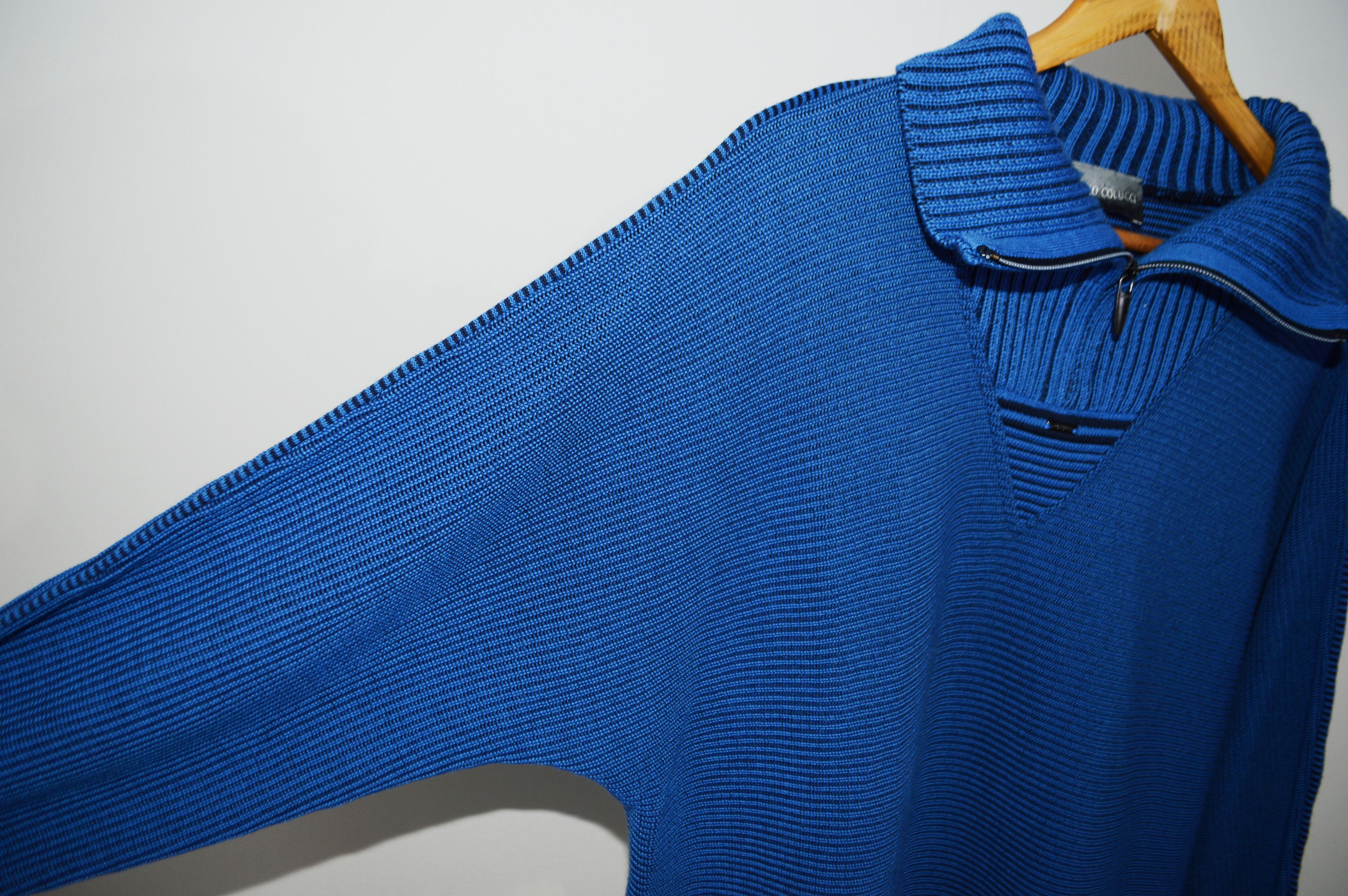 Carlo Colucci Carlo Colucci 1/4 Zip Rib Wool Belnd Pullover Sweater Size US XXL / EU 58 / 5 - 2 Thumbnail