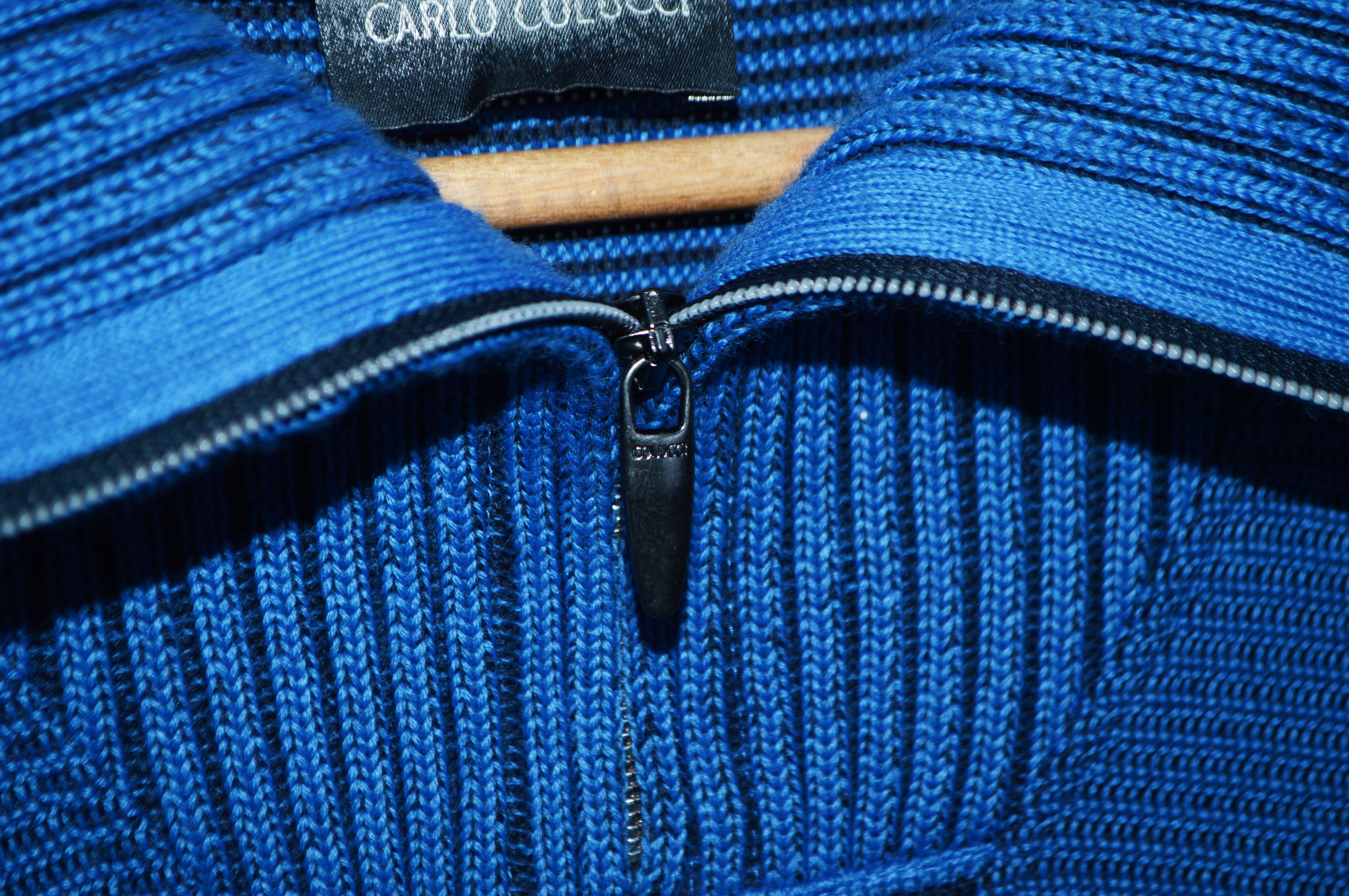 Carlo Colucci Carlo Colucci 1/4 Zip Rib Wool Belnd Pullover Sweater Size US XXL / EU 58 / 5 - 4 Thumbnail