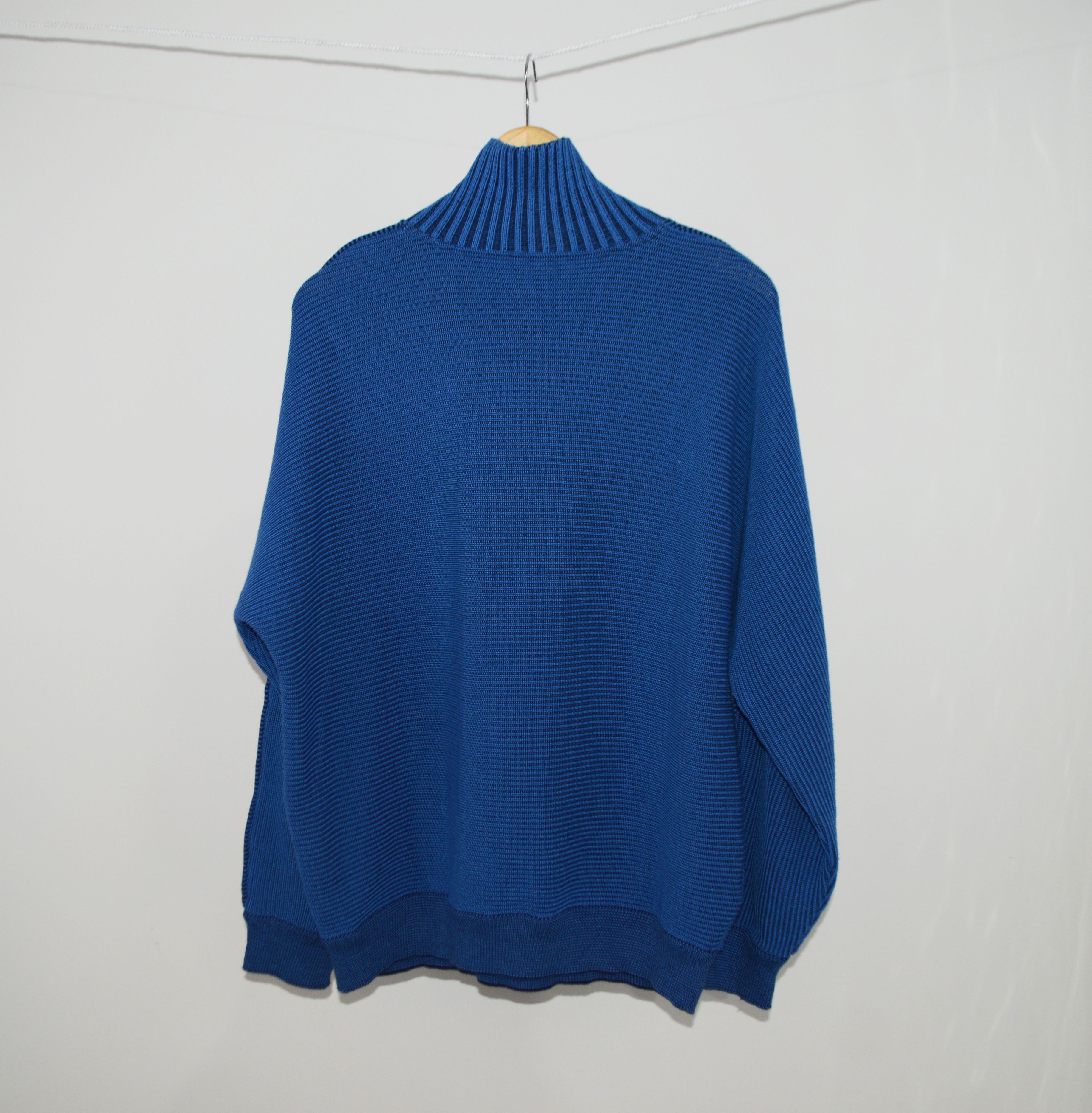 Carlo Colucci Carlo Colucci 1/4 Zip Rib Wool Belnd Pullover Sweater Size US XXL / EU 58 / 5 - 8 Thumbnail