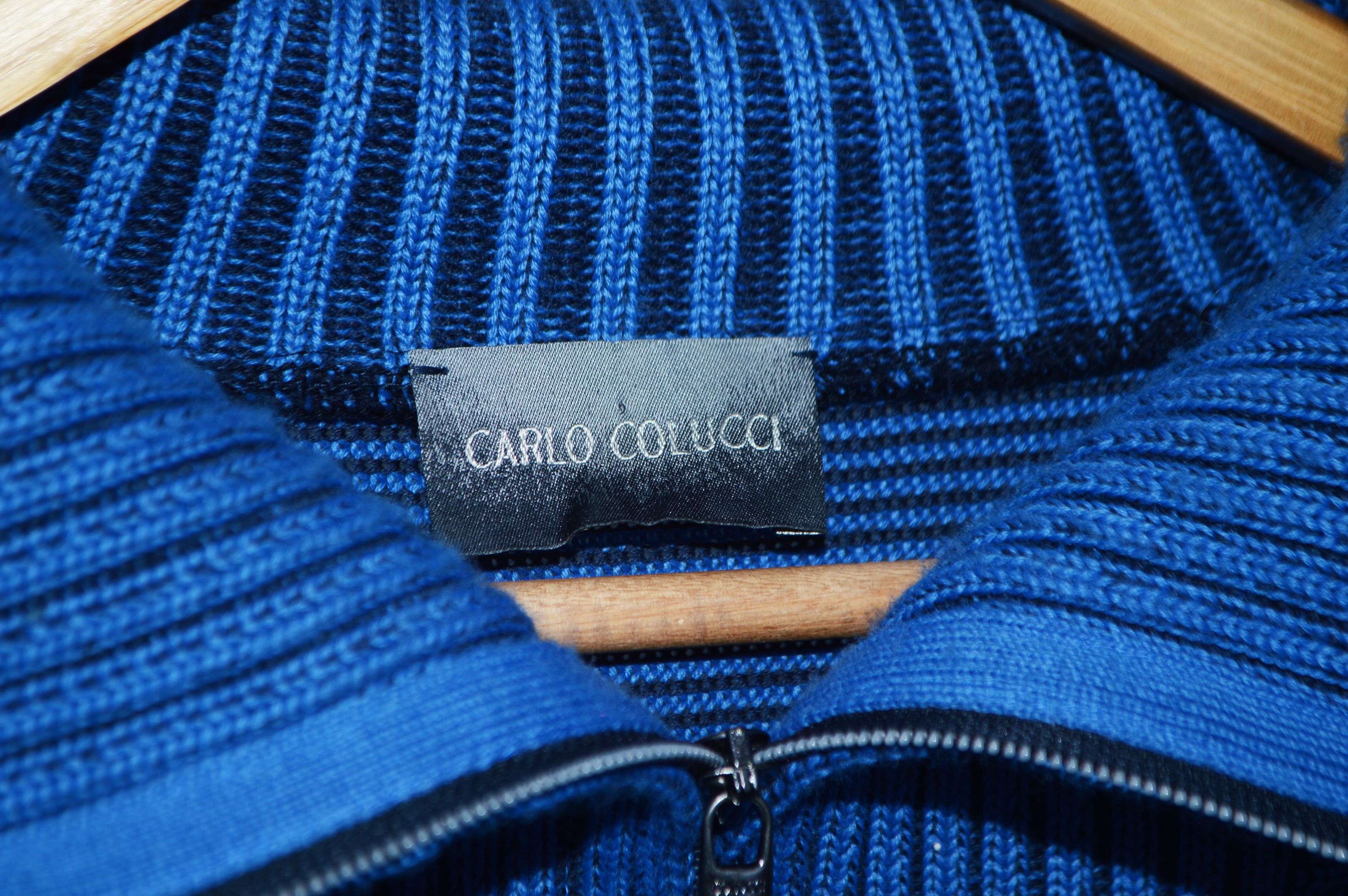 Carlo Colucci Carlo Colucci 1/4 Zip Rib Wool Belnd Pullover Sweater Size US XXL / EU 58 / 5 - 5 Thumbnail