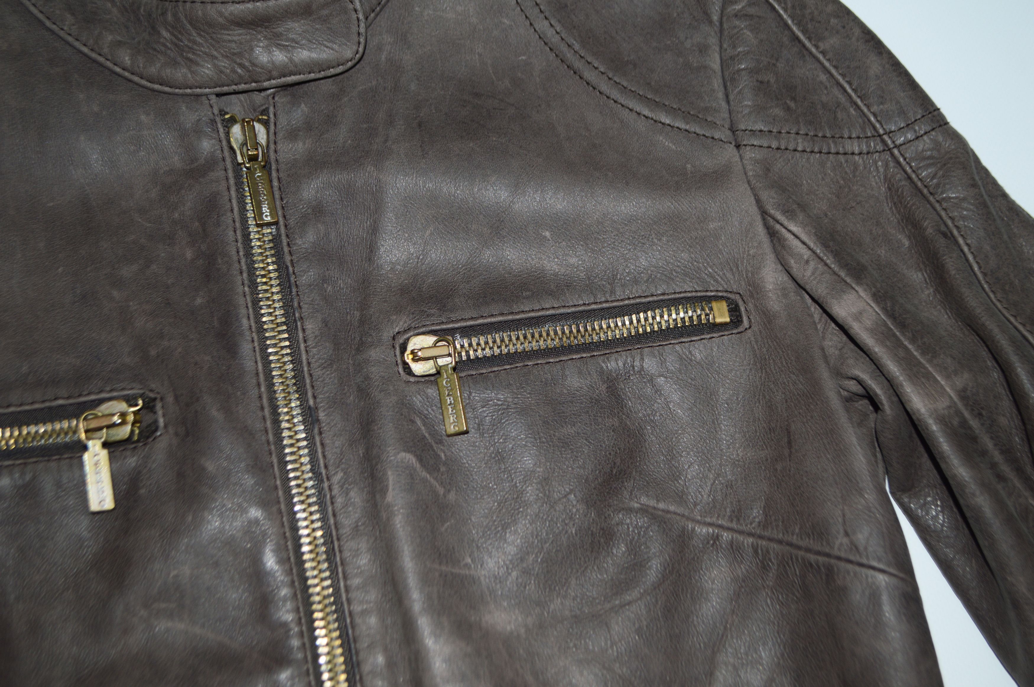 Iceberg Vintage Iceberg Leather Bicker Jacket Size S / US 4 / IT 40 - 3 Thumbnail