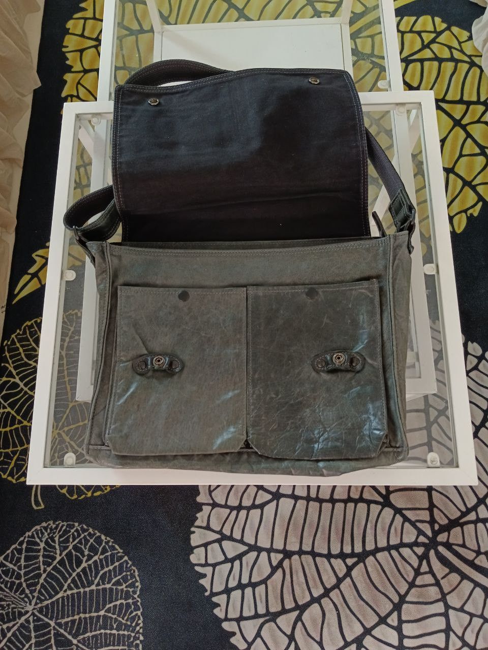 Leather BAGGY PORT LEATHER MESENGGER CROSSBODY BAG Size ONE SIZE - 3 Thumbnail