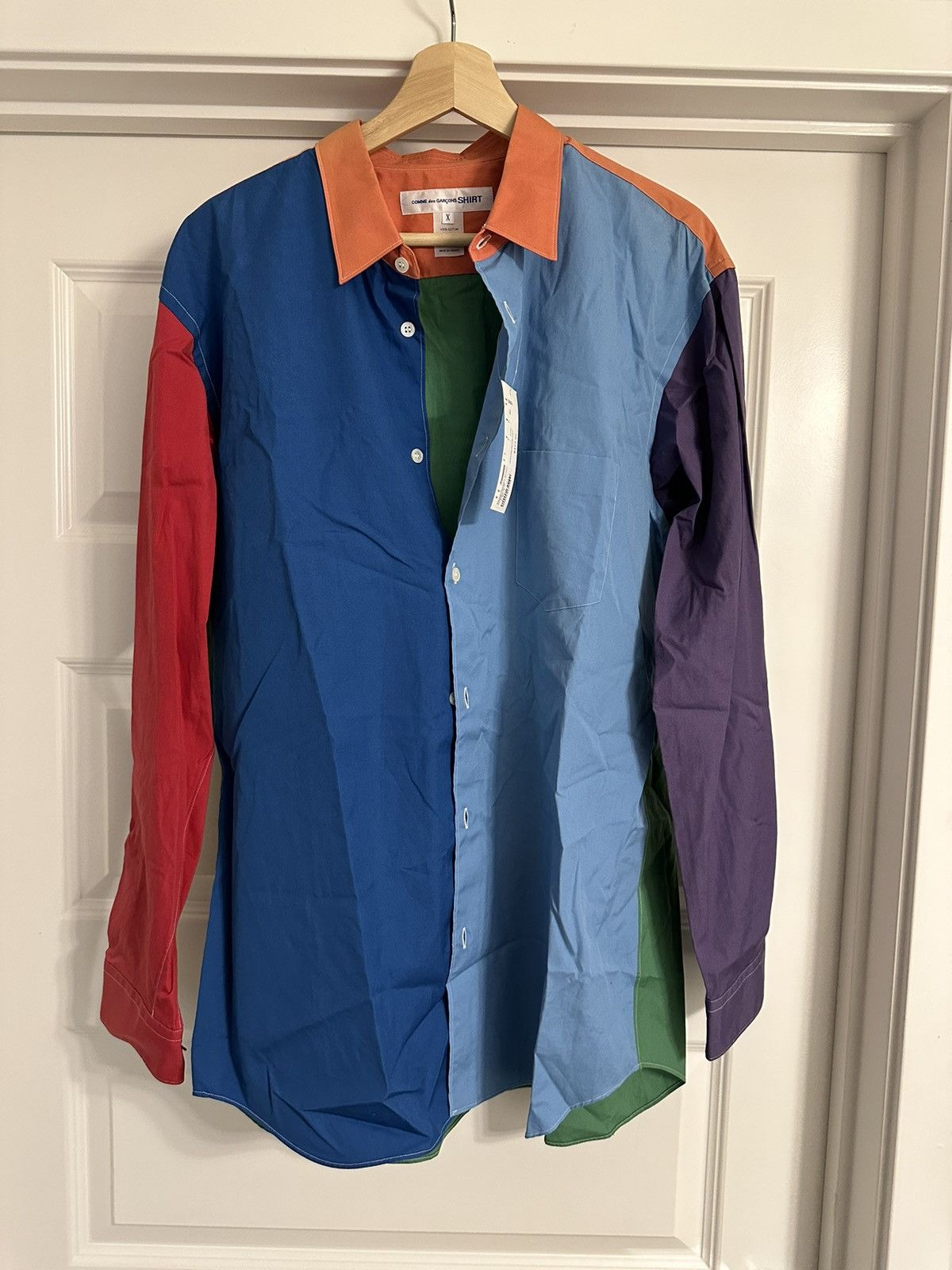 Comme des Garcons Comme des Garçons Patchwork Multicolor button up Poplin Size US XL / EU 56 / 4 - 1 Thumbnail
