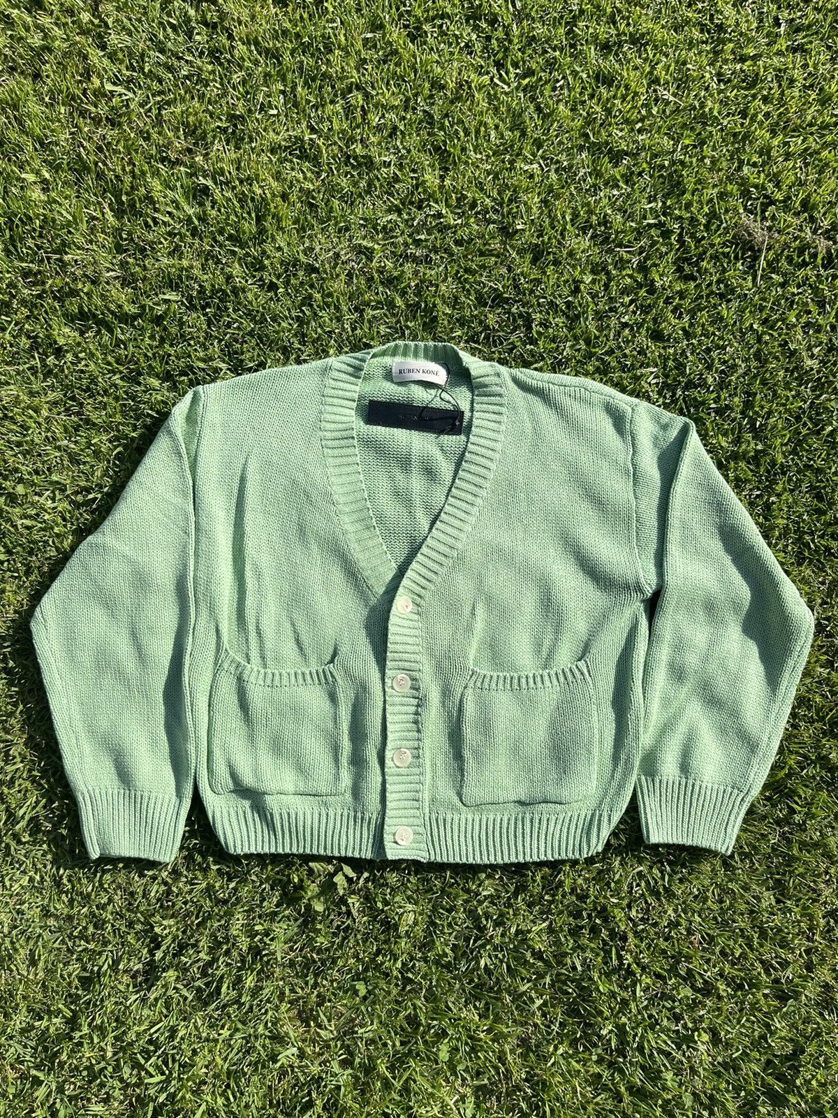 Ruben Kone Ruben Kone cropped knit cardigan size small in mint Size US S / EU 44-46 / 1 - 2 Thumbnail