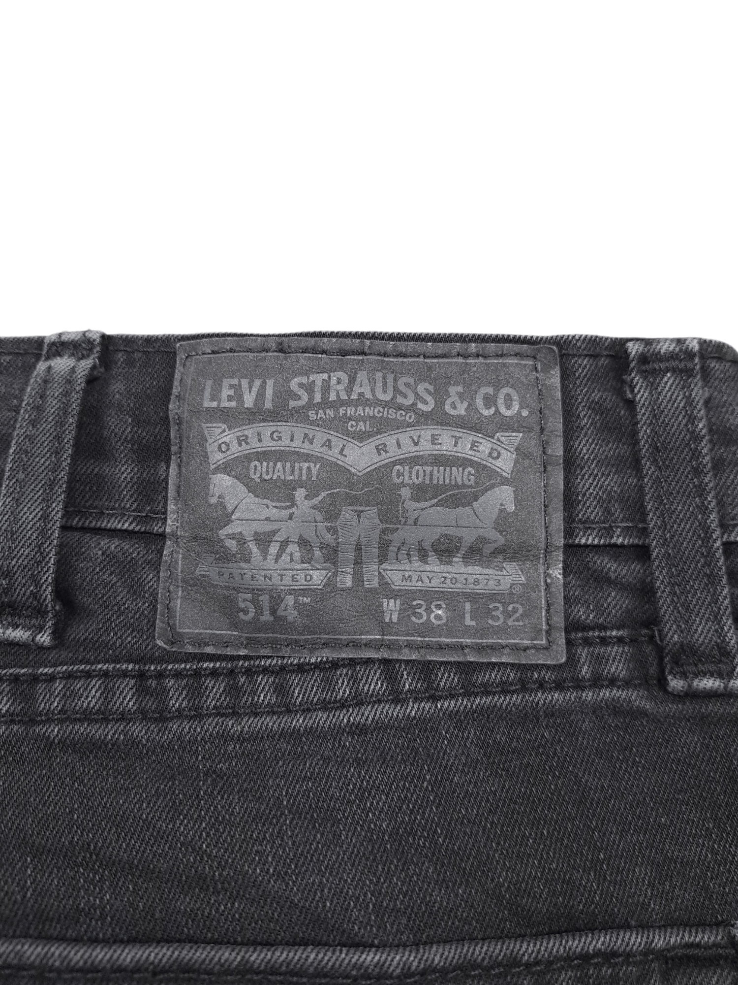 Levi's × Levi's Vintage Clothing × Vintage 💎 90's Vintage Levi's 514 38/32 Washed Black Straight Jeans Size US 38 / EU 54 - 3 Thumbnail