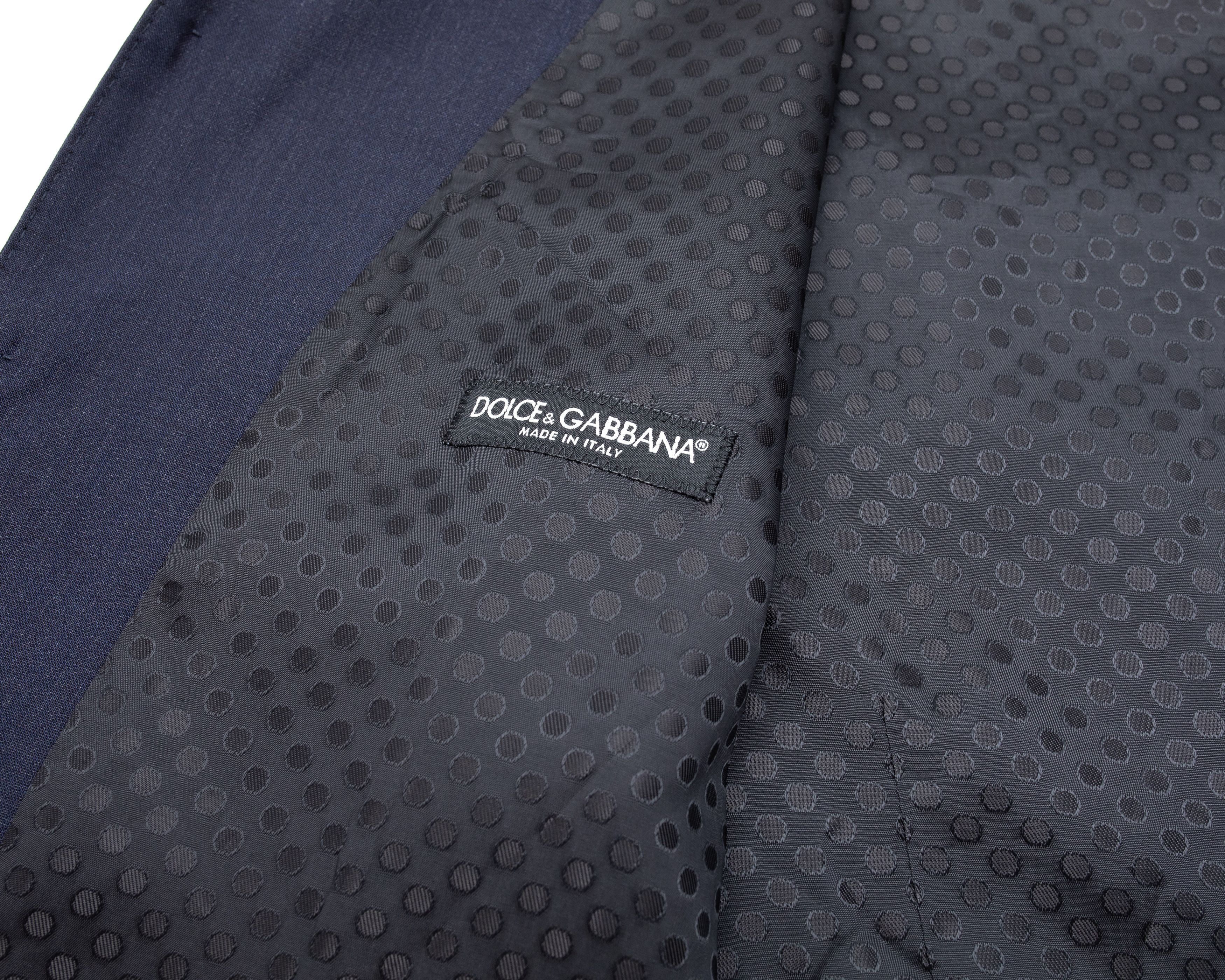 Dolce & Gabbana DOLCE & GABBANA Navy / Black Polka Dot Vest Size 38S - 6 Thumbnail