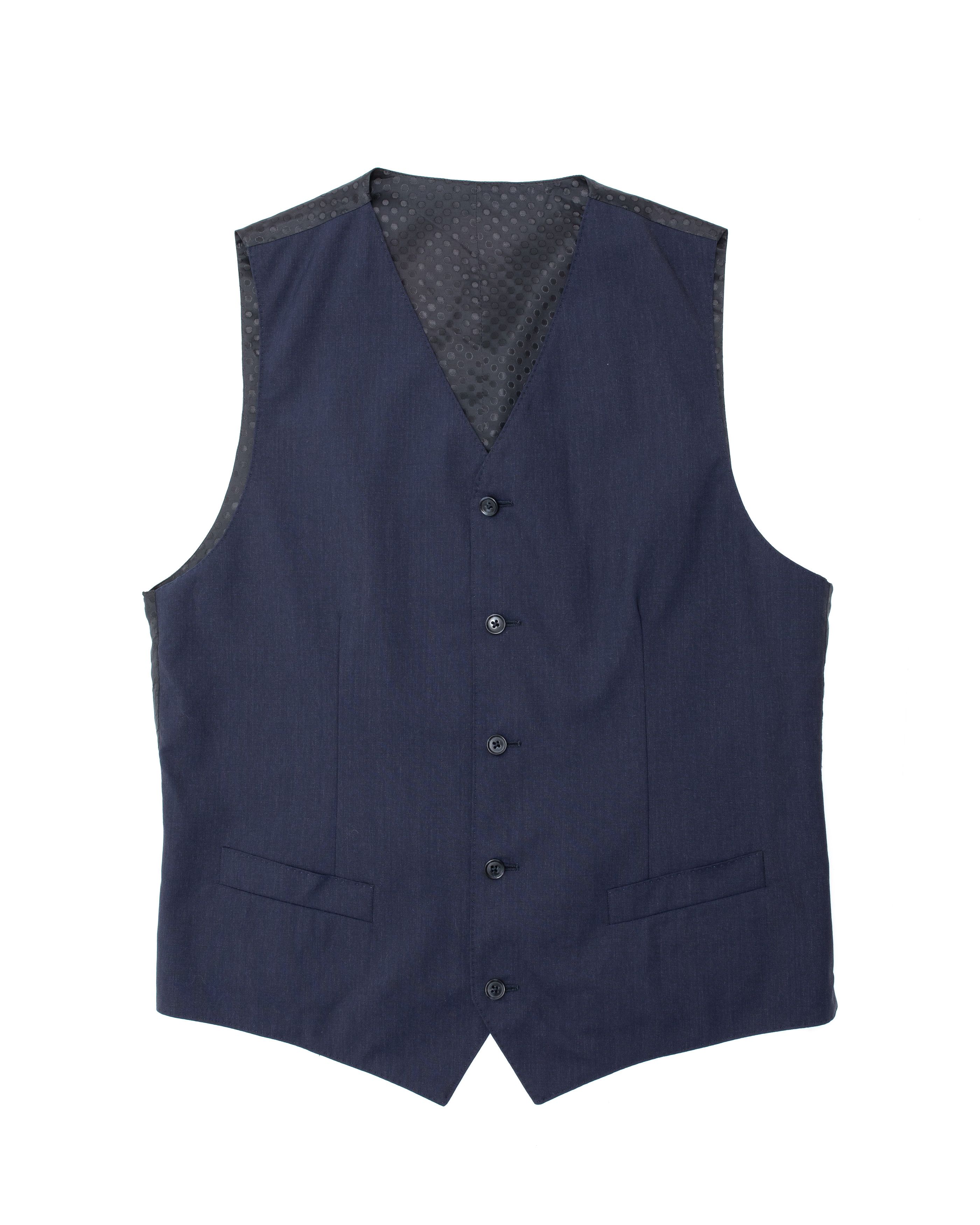 Dolce & Gabbana DOLCE & GABBANA Navy / Black Polka Dot Vest Size 38S - 1 Thumbnail