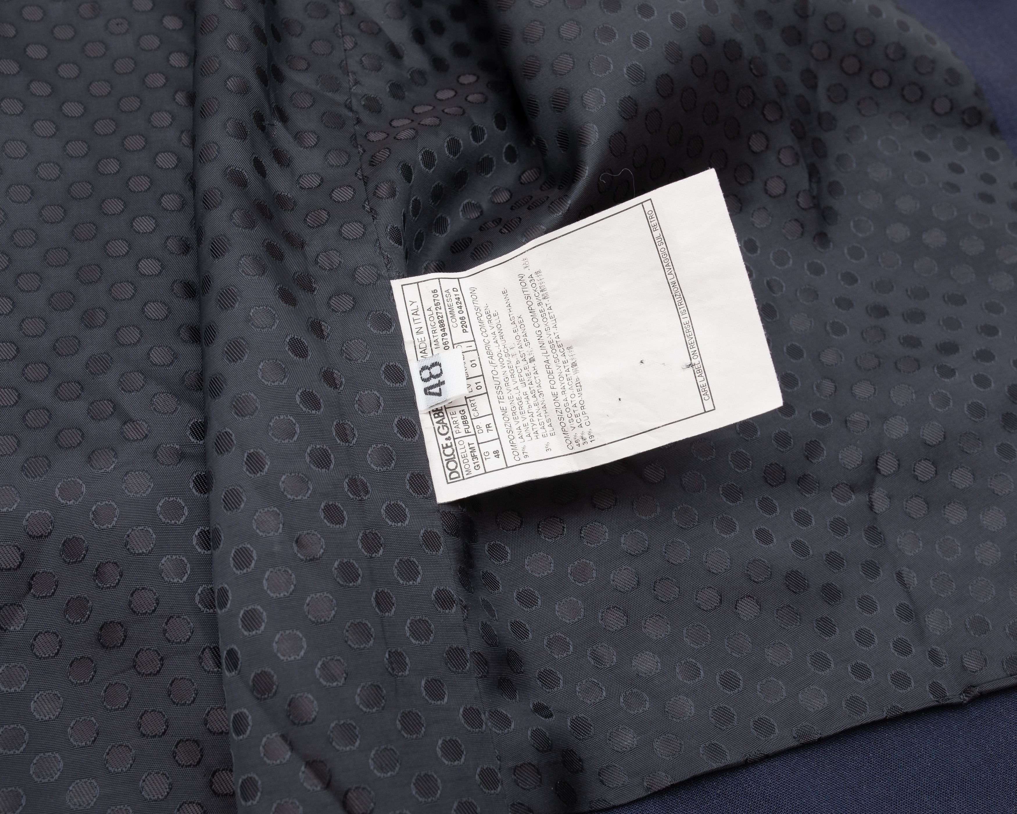 Dolce & Gabbana DOLCE & GABBANA Navy / Black Polka Dot Vest Size 38S - 7 Thumbnail