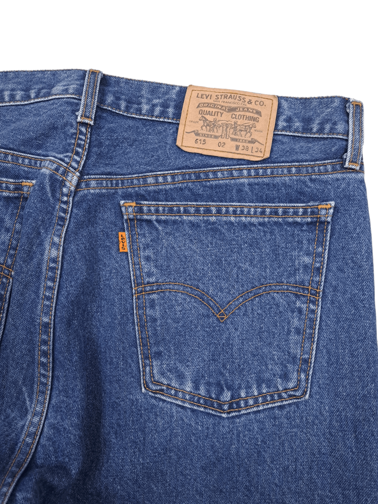 Levi's × Levi's Vintage Clothing × Vintage 💎 Vintage Levi's 615 38/34 Navy Blue Denim Straight Jeans Size US 38 / EU 54 - 6 Thumbnail
