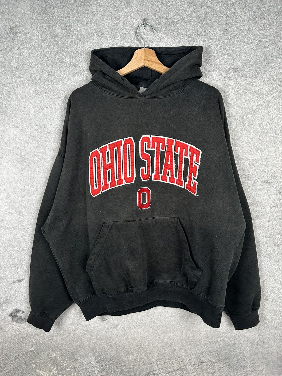 Vintage 90s Ohio State University Spellout Logo Hoodie Rare