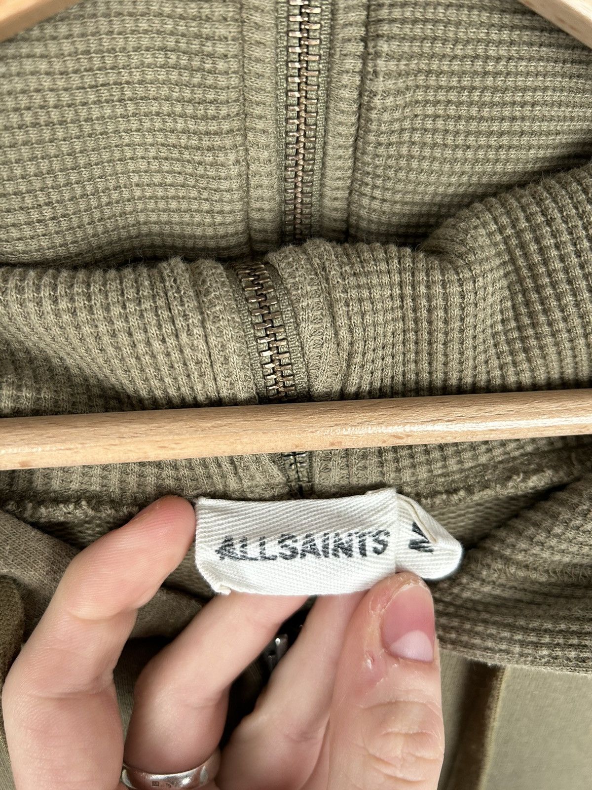 Allsaints Vintage Allsaints 00s Y2K Zip Hoodie Rare Streetwear Size US M / EU 48-50 / 2 - 7 Thumbnail