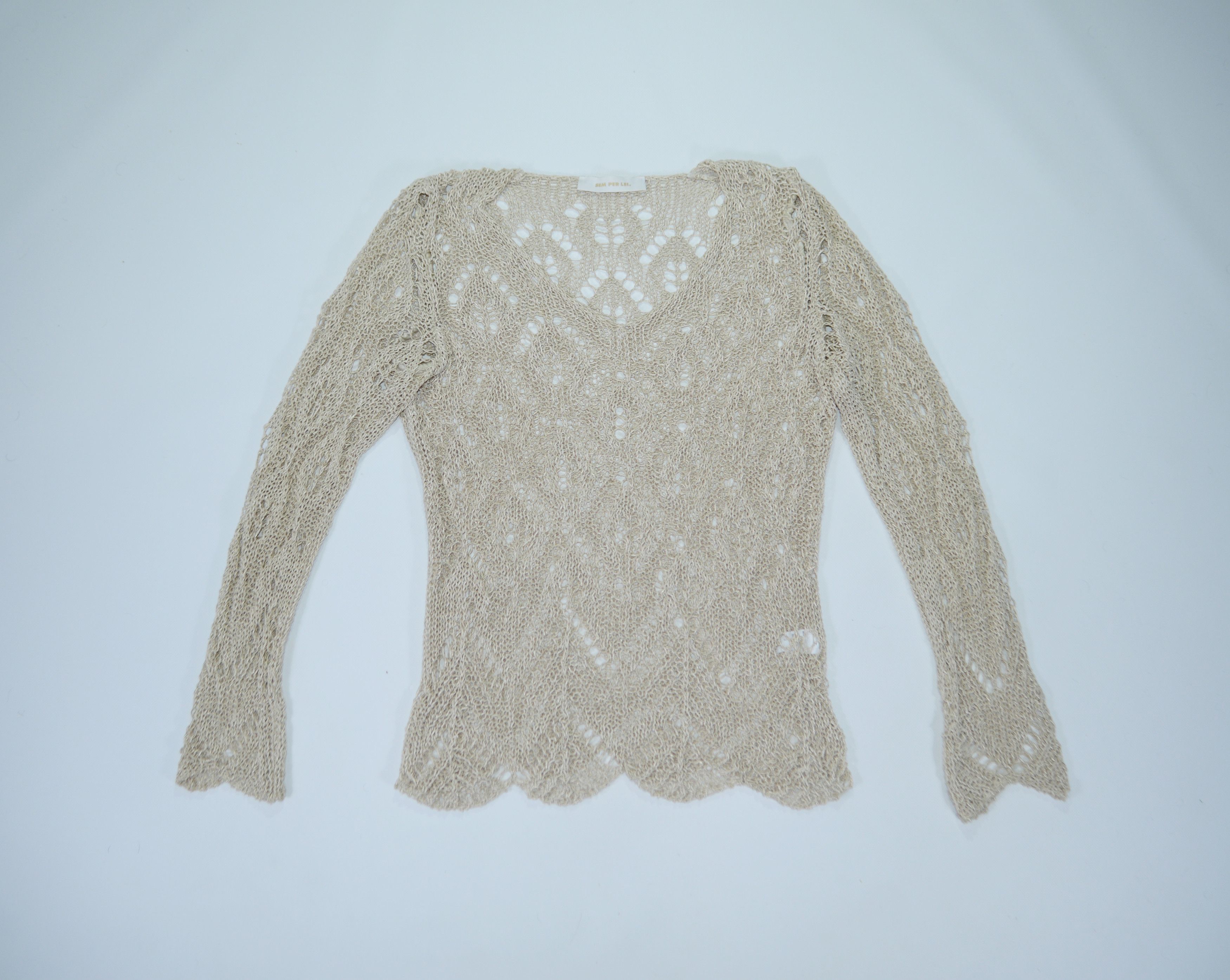 Other Sem Per Lei Viscose V-Neck Knit Sweater Size L Size L / US 10 / IT 46 - 1 Thumbnail