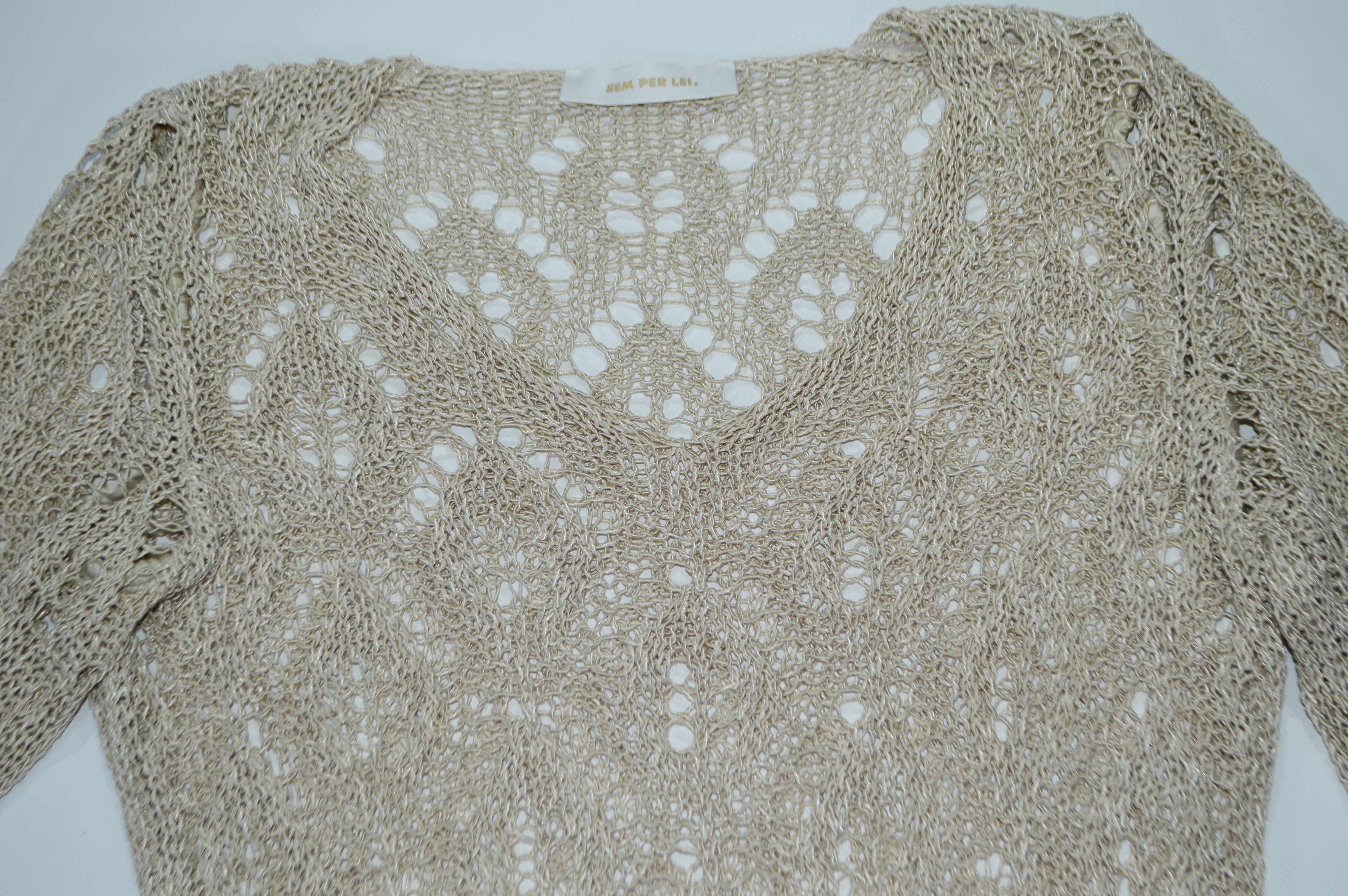 Other Sem Per Lei Viscose V-Neck Knit Sweater Size L Size L / US 10 / IT 46 - 7 Thumbnail