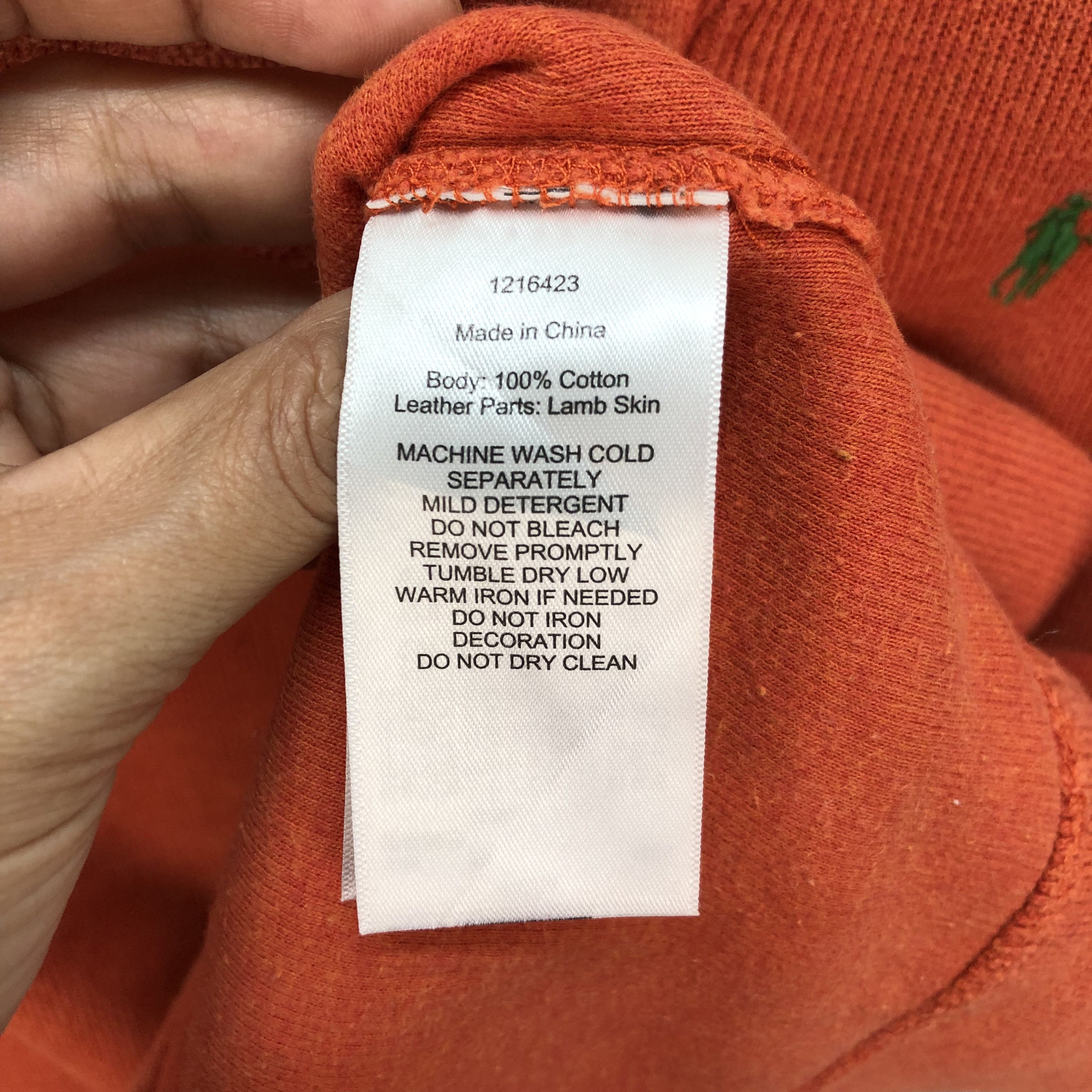 Polo Ralph Lauren Polo RL Small Green Pony Collared Orange Sweatshirt #1104-45 Size US S / EU 44-46 / 1 - 8 Thumbnail