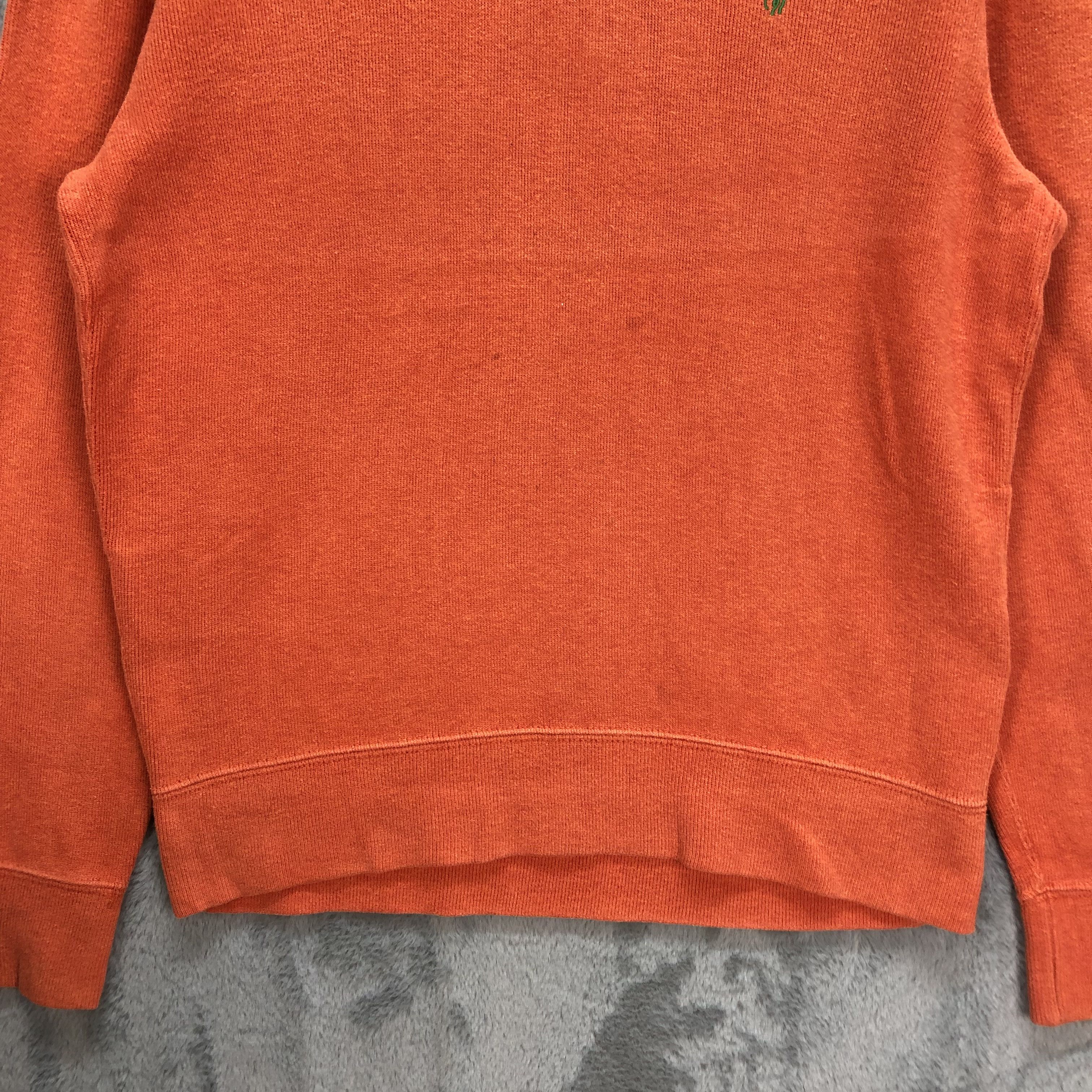 Polo Ralph Lauren Polo RL Small Green Pony Collared Orange Sweatshirt #1104-45 Size US S / EU 44-46 / 1 - 4 Thumbnail