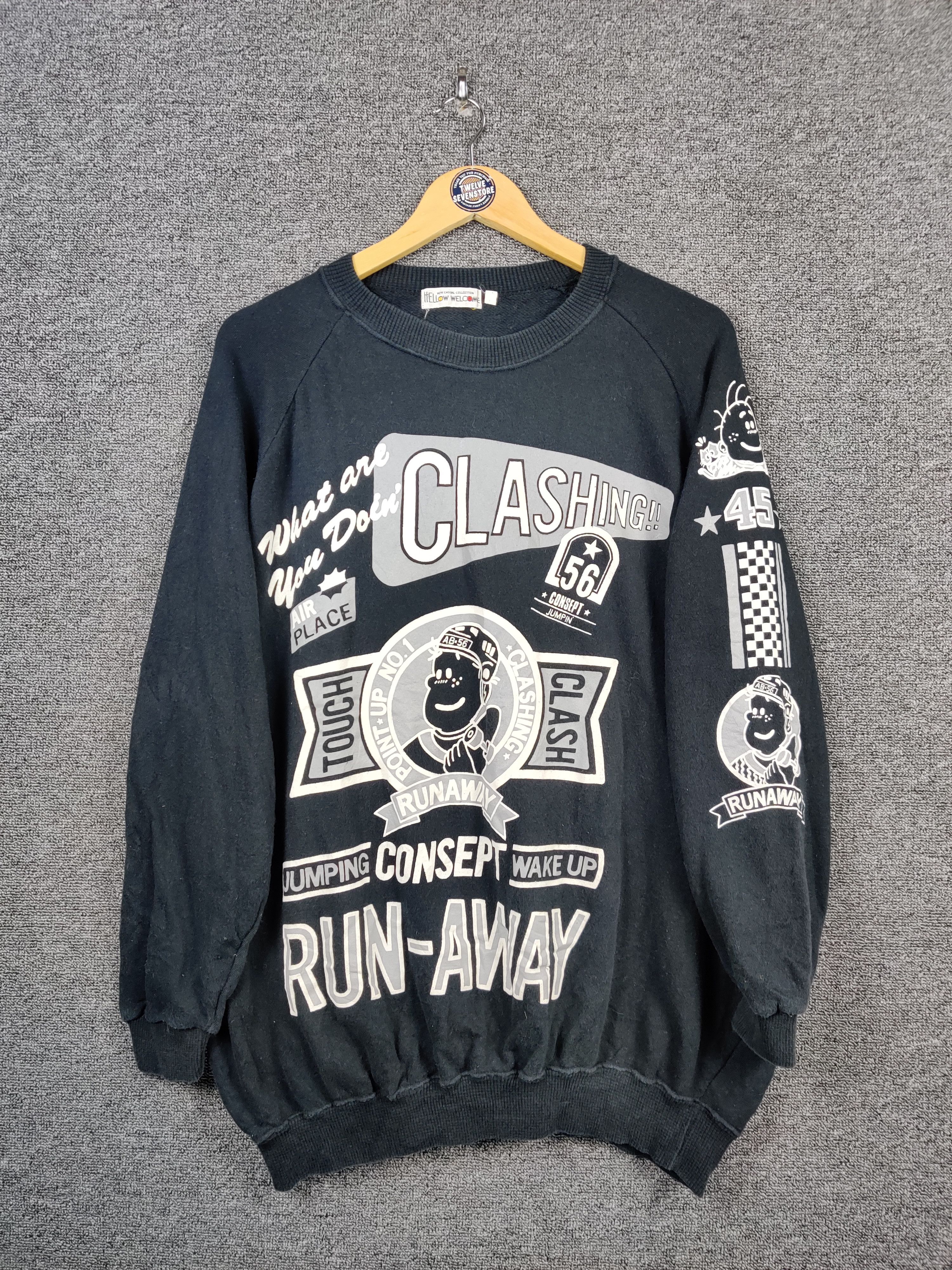 Japanese Brand Vintage Japanese Brand Run Way Graphic Crewneck Sweatshirt Size US XXL / EU 58 / 5 - 1 Thumbnail