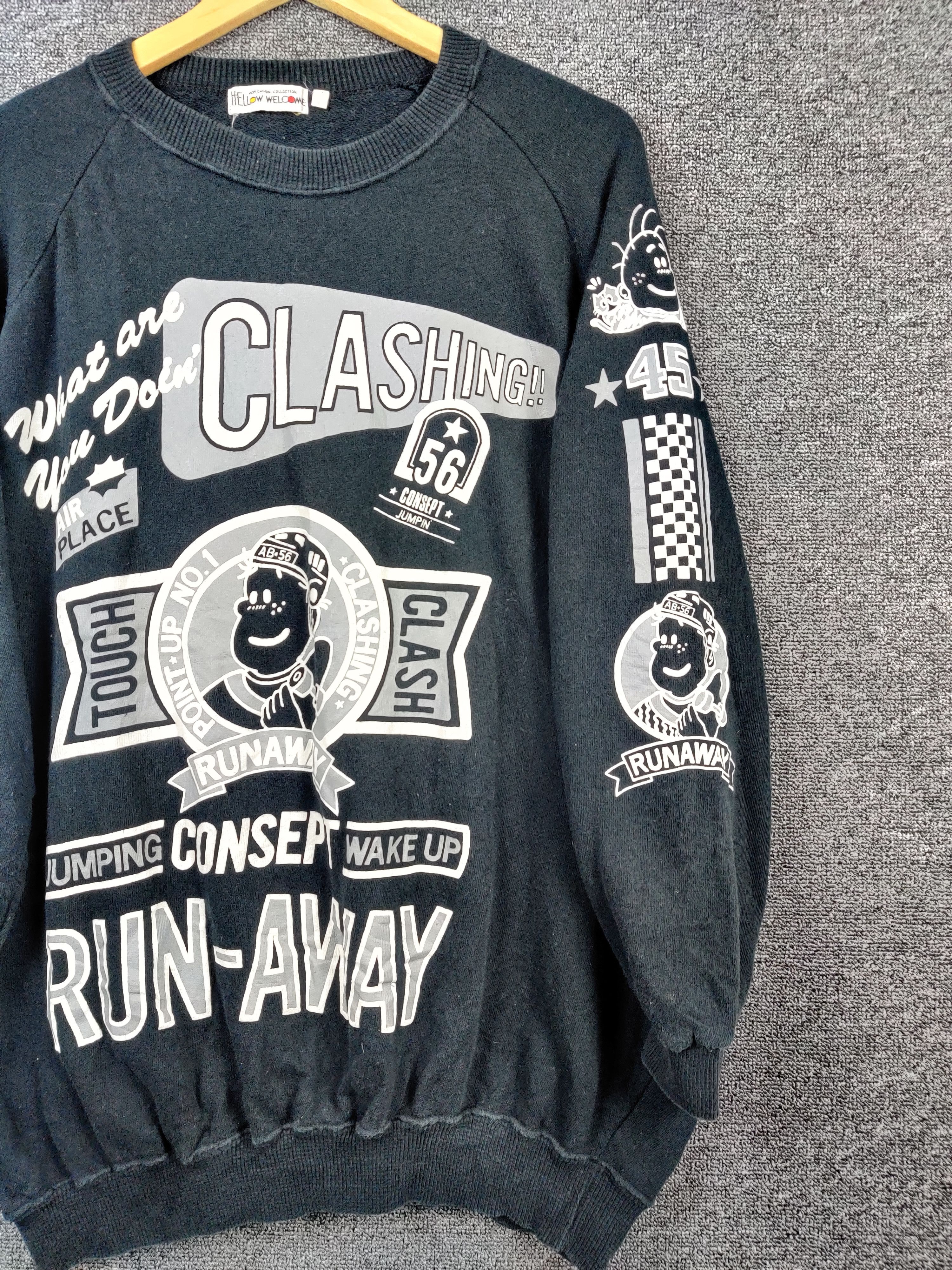 Japanese Brand Vintage Japanese Brand Run Way Graphic Crewneck Sweatshirt Size US XXL / EU 58 / 5 - 3 Thumbnail