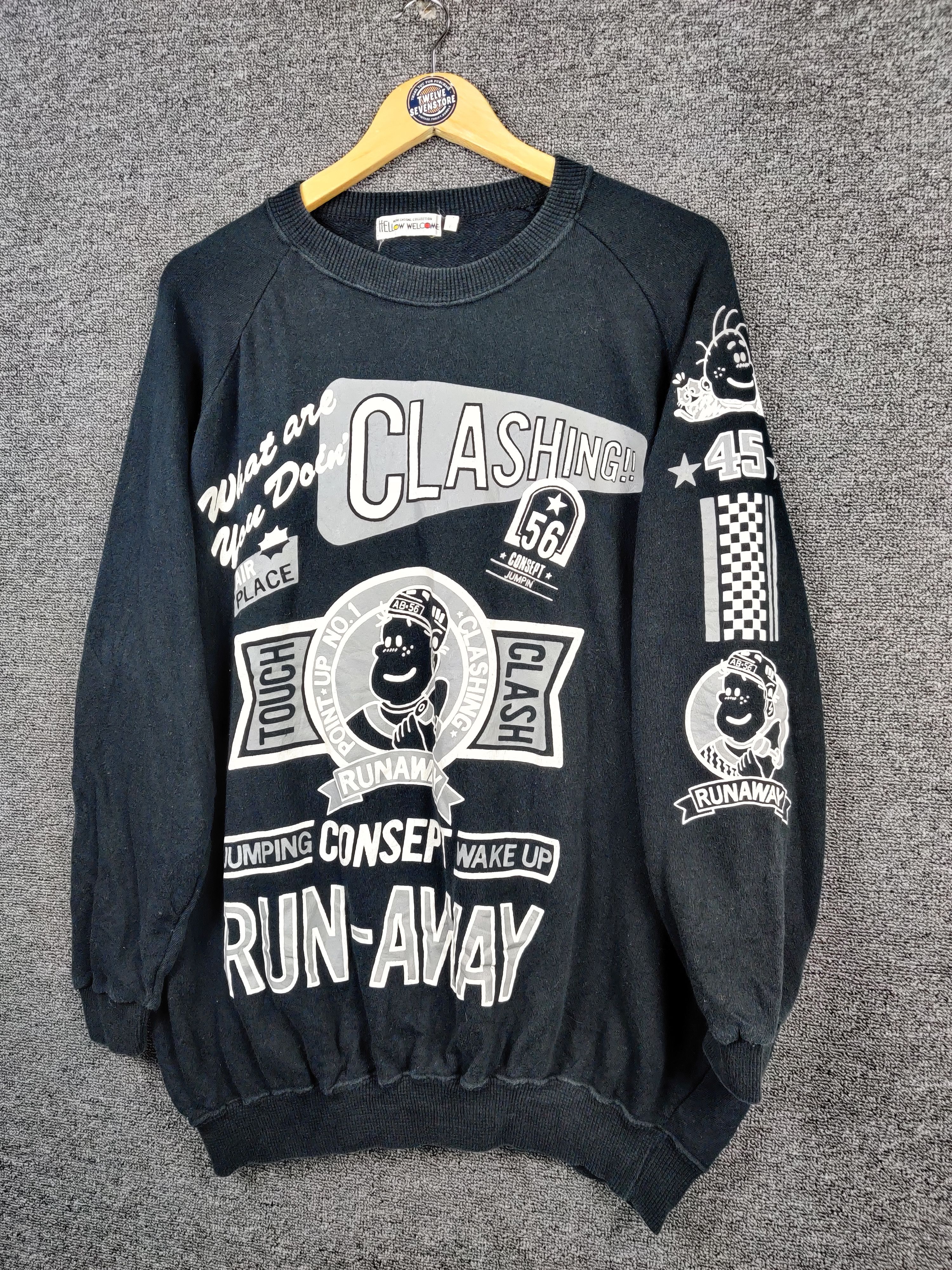 Japanese Brand Vintage Japanese Brand Run Way Graphic Crewneck Sweatshirt Size US XXL / EU 58 / 5 - 2 Thumbnail